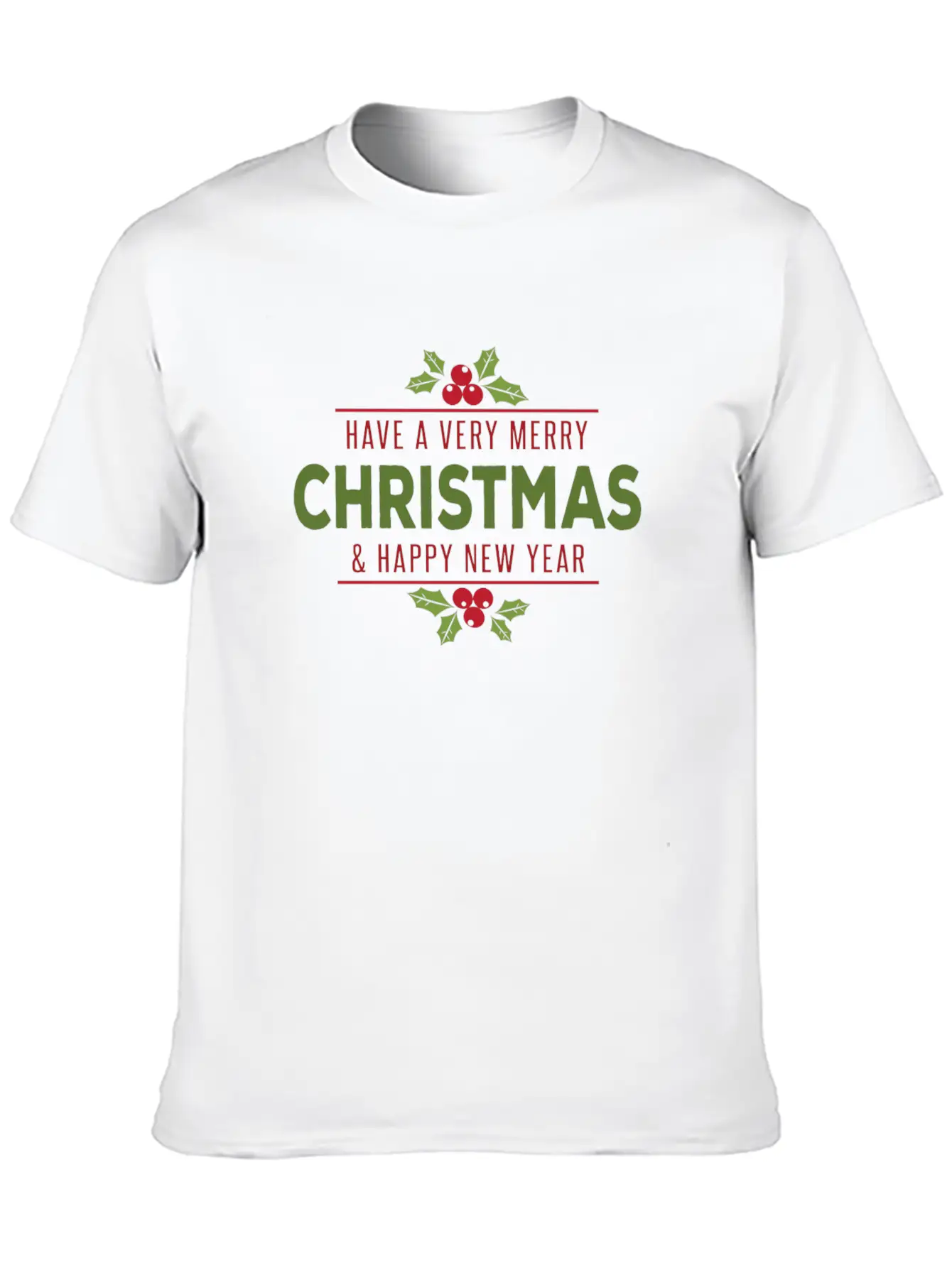 Green-red Noel Unisex Casual T-Shirt – Clean Design For Daily Comfort