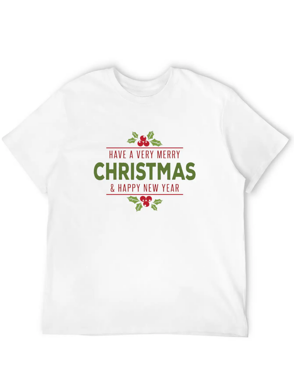 Green-red Noel Unisex Casual T-Shirt – Clean Design For Daily Comfort