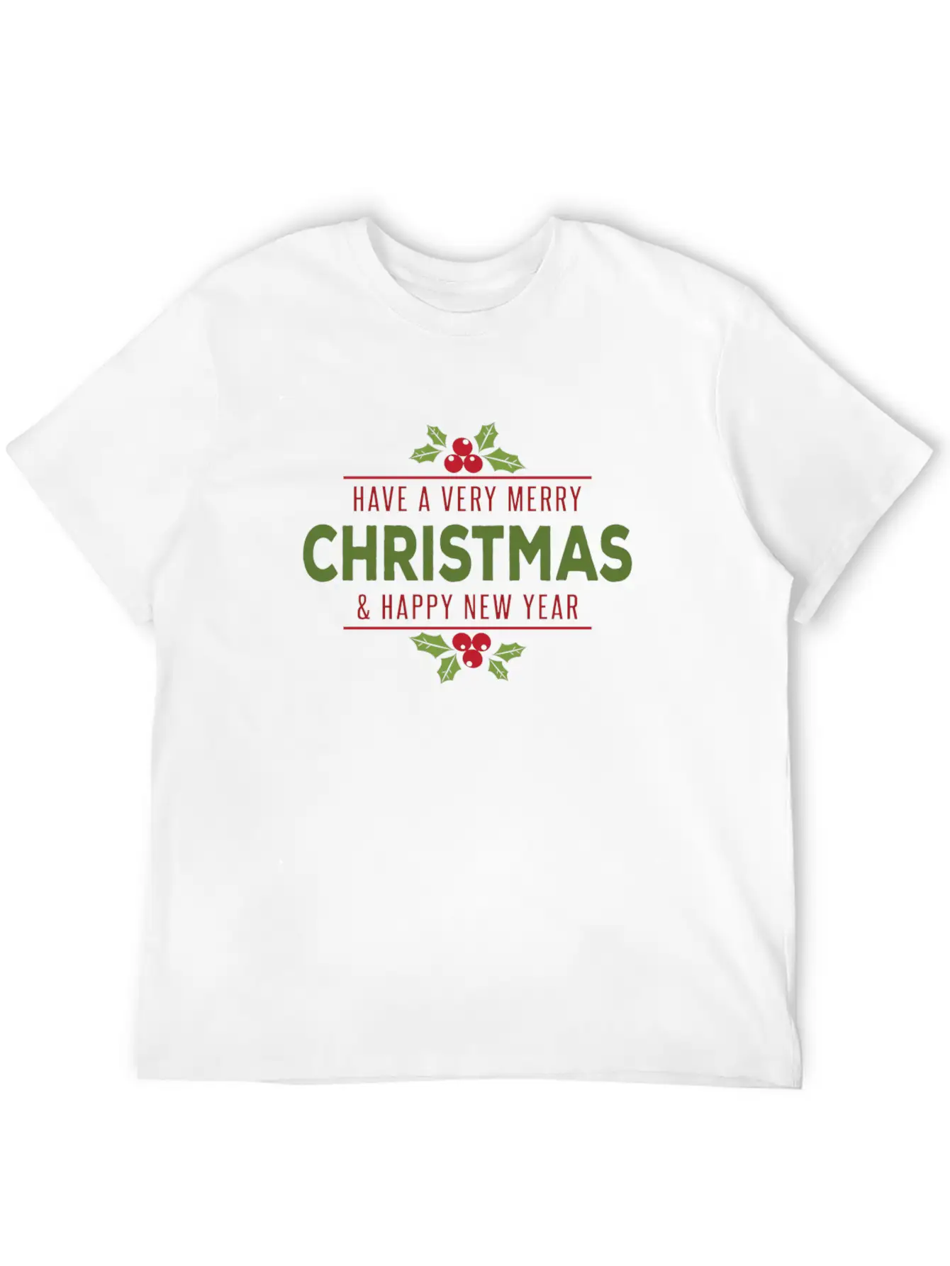 Green-red Noel Unisex Casual T-Shirt – Clean Design For Daily Comfort
