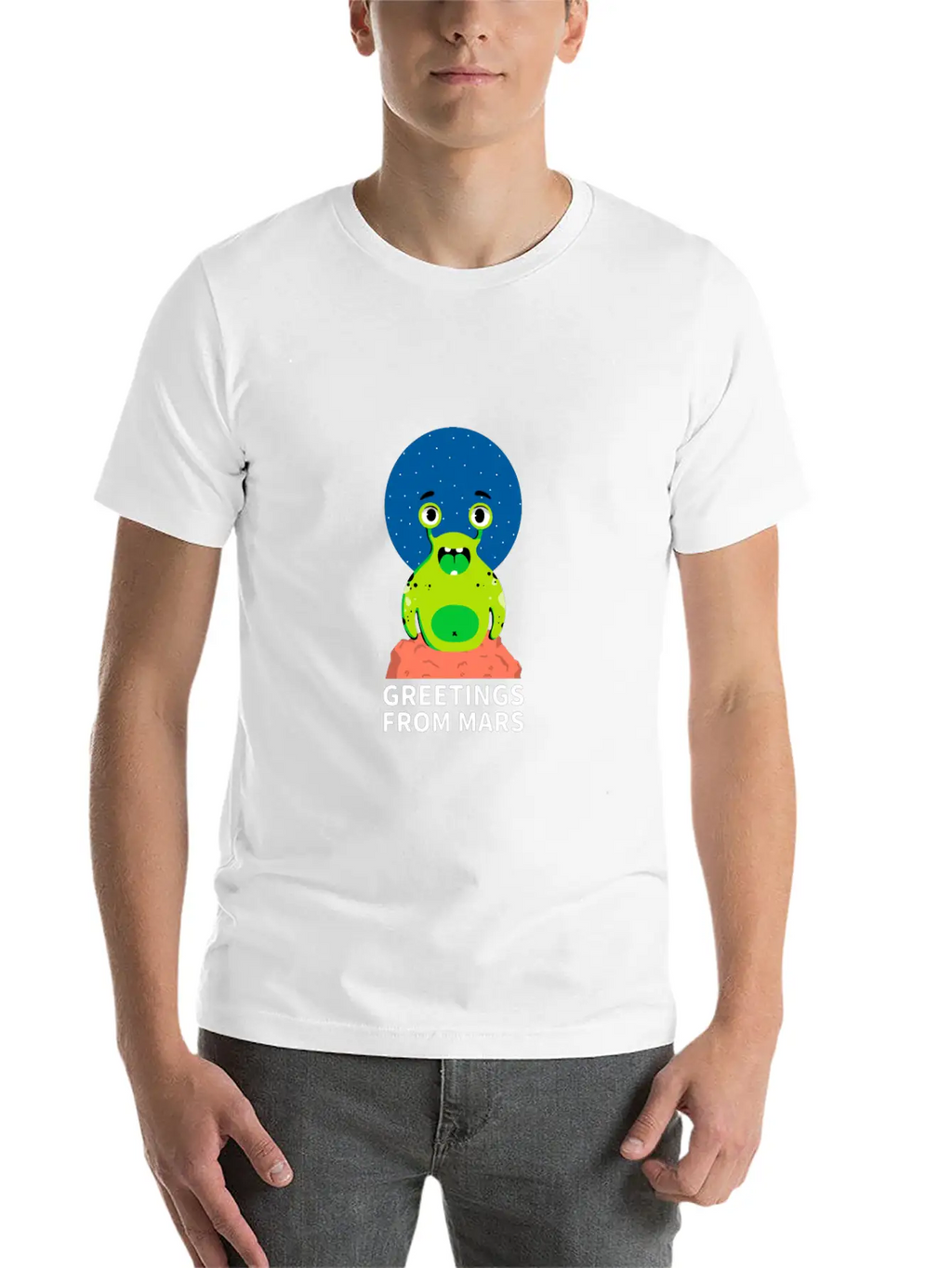 Greetings From Mars Stylish Everyday T-Shirt – Unisex Basic Cotton Tee