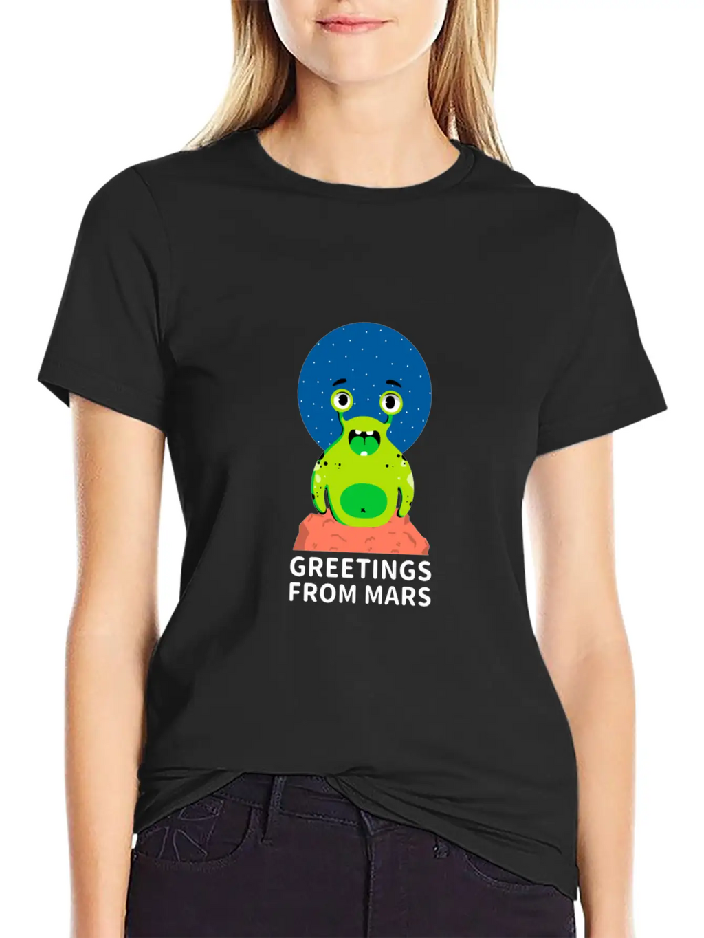 Greetings From Mars Stylish Everyday T-Shirt – Unisex Basic Cotton Tee
