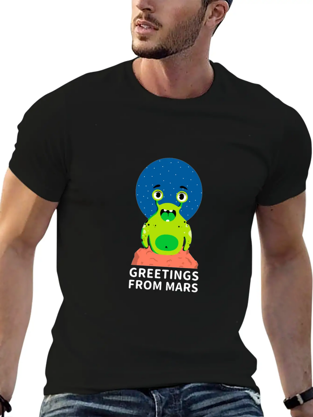 Greetings From Mars Stylish Everyday T-Shirt – Unisex Basic Cotton Tee