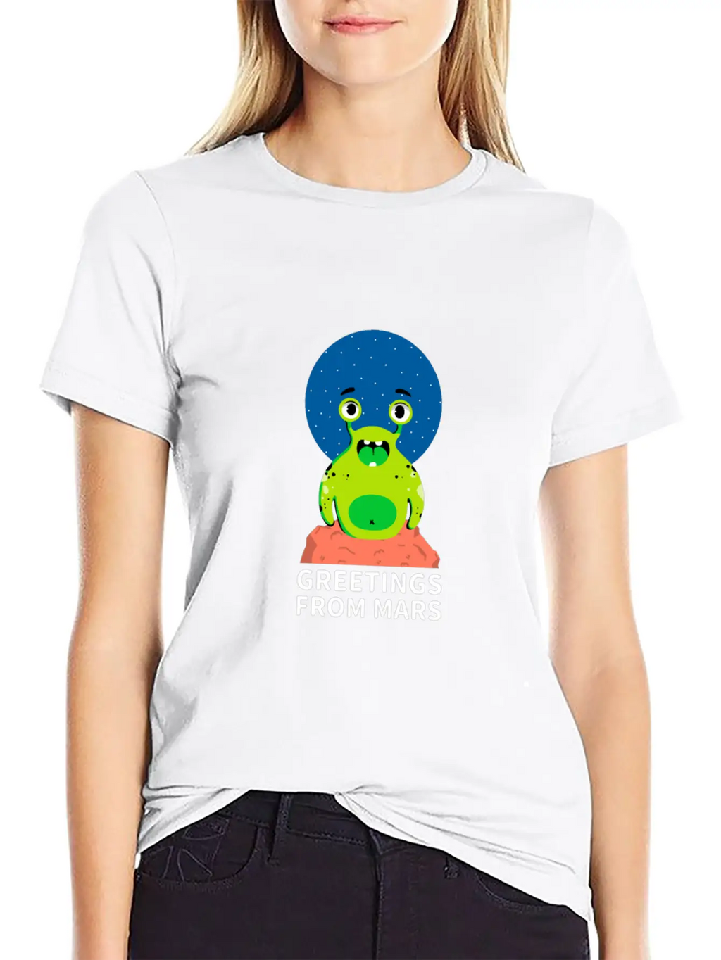 Greetings From Mars Stylish Everyday T-Shirt – Unisex Basic Cotton Tee