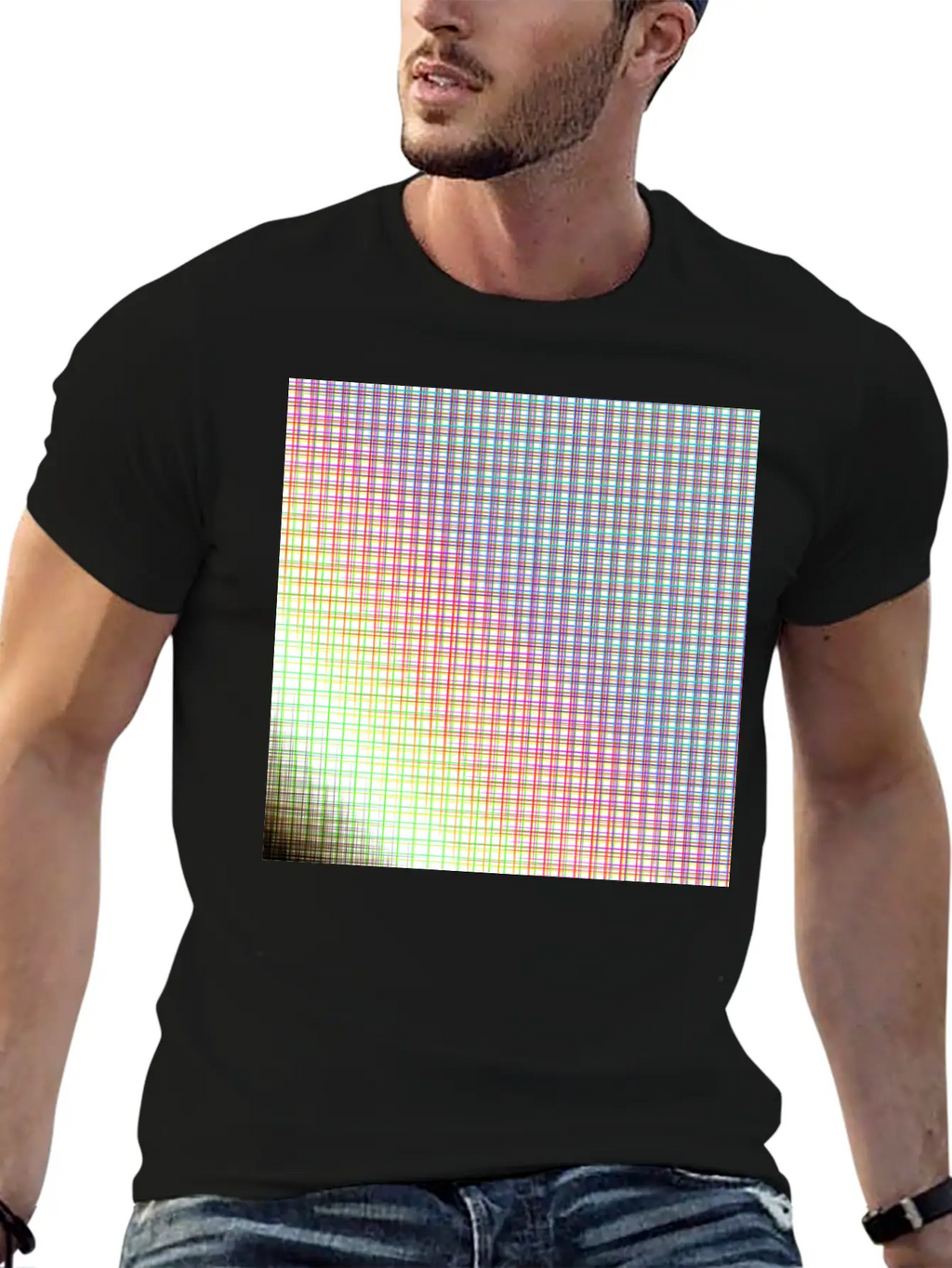 Grid Unisex Casual T-Shirt – Clean Design For Daily Comfort