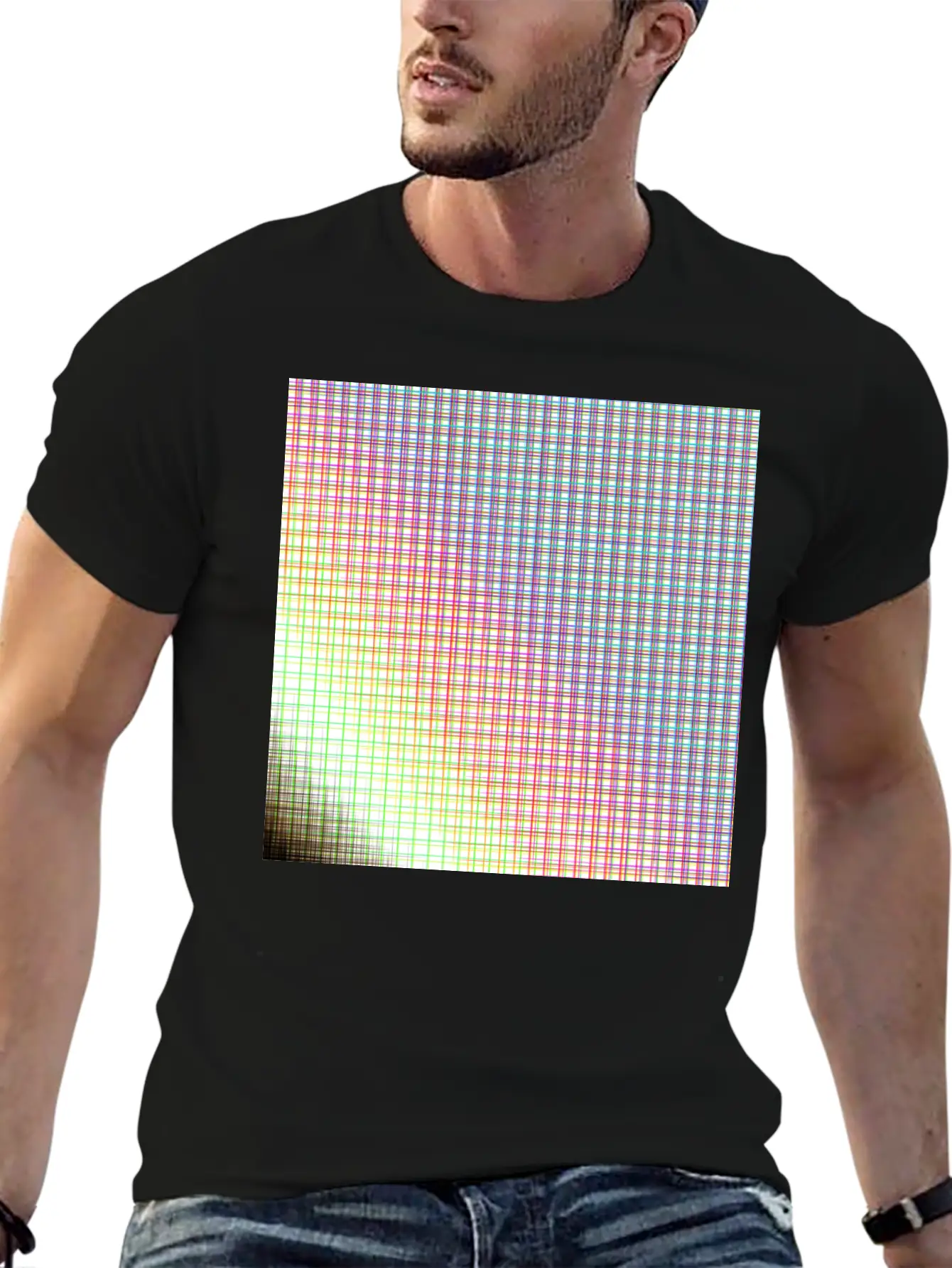 Grid Unisex Casual T-Shirt – Clean Design For Daily Comfort