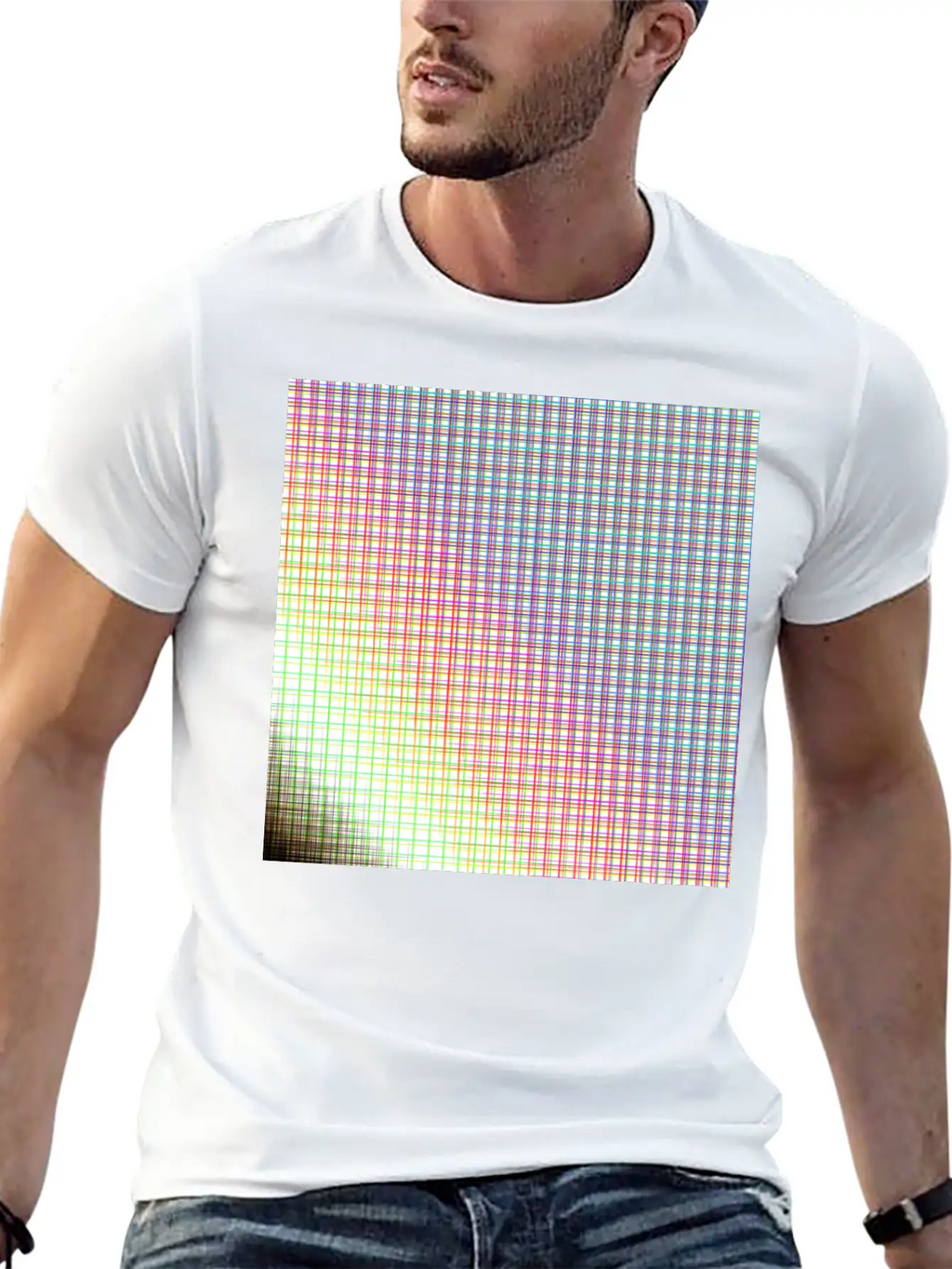 Grid Unisex Casual T-Shirt – Clean Design For Daily Comfort