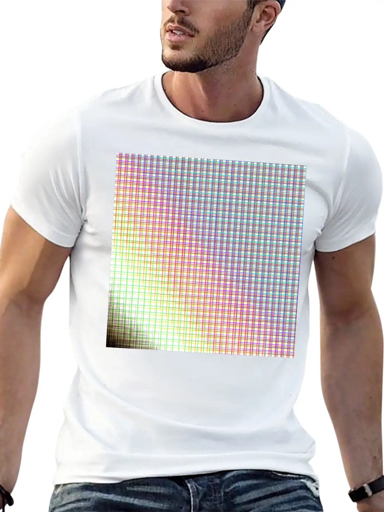 Grid Unisex Casual T-Shirt – Clean Design For Daily Comfort