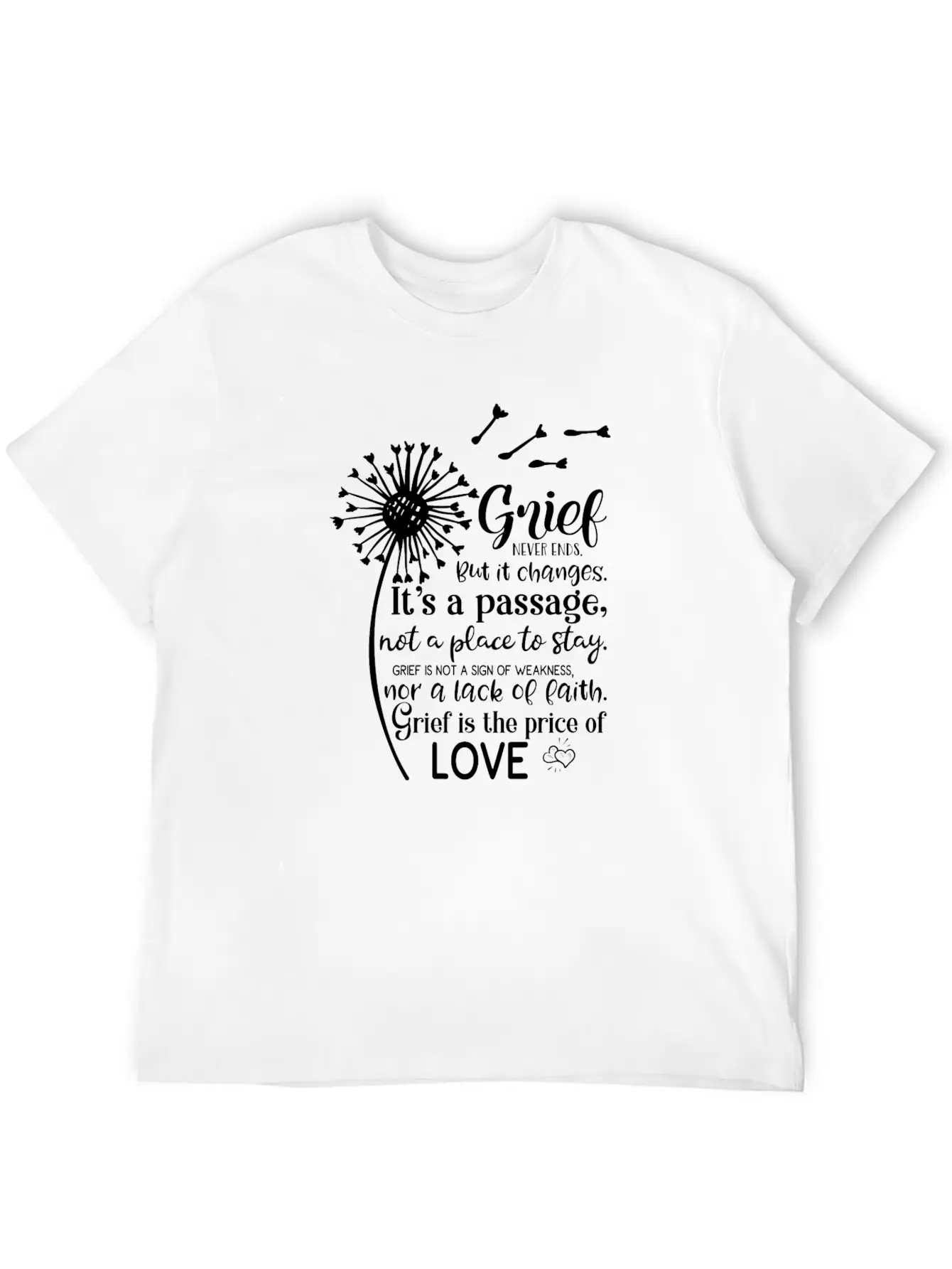 Grief Never Ends Fantasy Unisex Casual T-Shirt – Clean Design For Daily Comfort