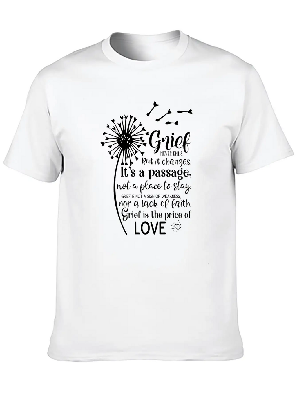 Grief Never Ends Fantasy Unisex Casual T-Shirt – Clean Design For Daily Comfort