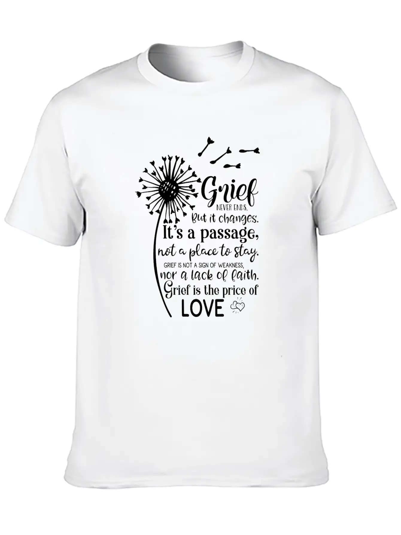 Grief Never Ends Fantasy Unisex Casual T-Shirt – Clean Design For Daily Comfort
