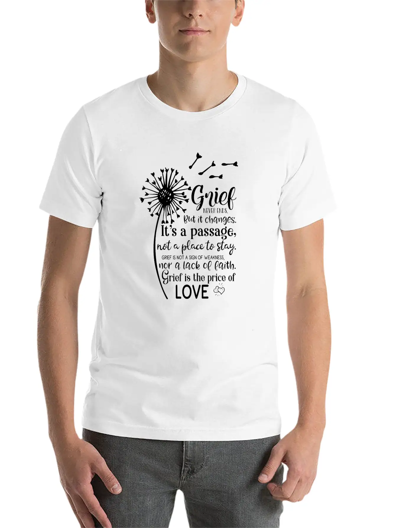 Grief Never Ends Fantasy Unisex Casual T-Shirt – Clean Design For Daily Comfort