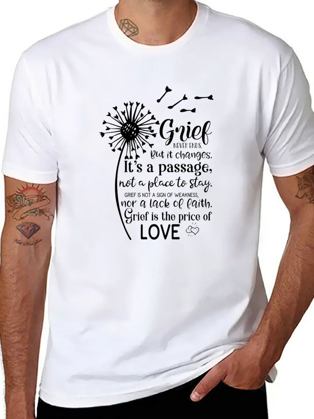 Grief Never Ends Fantasy Unisex Casual T-Shirt – Clean Design For Daily Comfort
