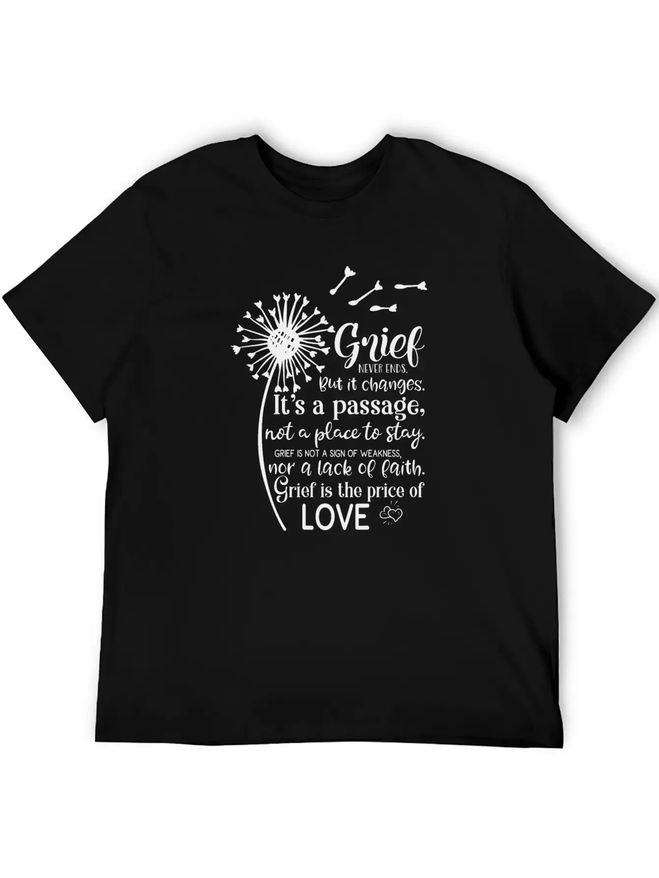 Grief Never Ends Fantasy Unisex Casual T-Shirt – Clean Design For Daily Comfort