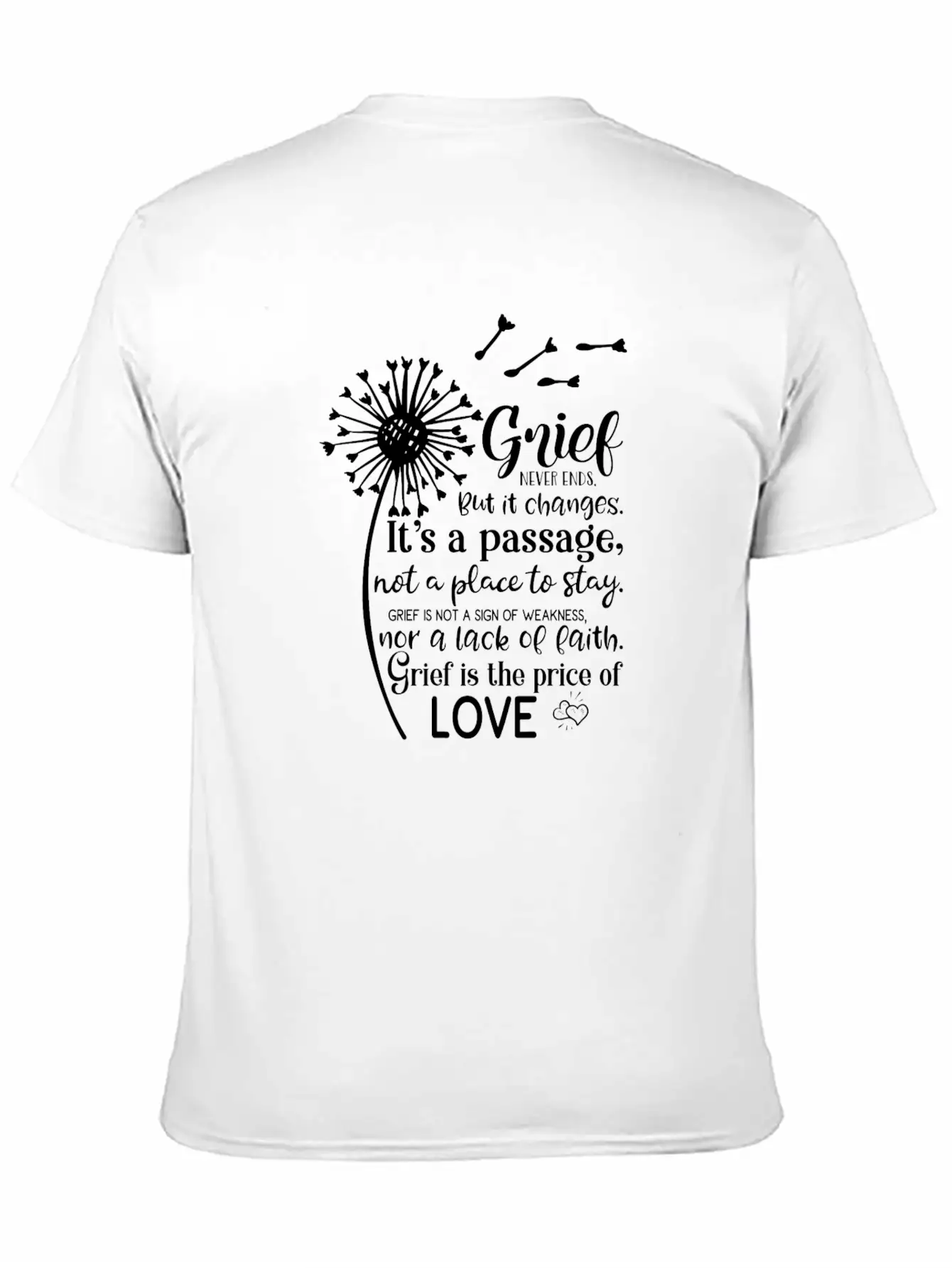 Grief Never Ends Fantasy Unisex Casual T-Shirt – Clean Design For Daily Comfort
