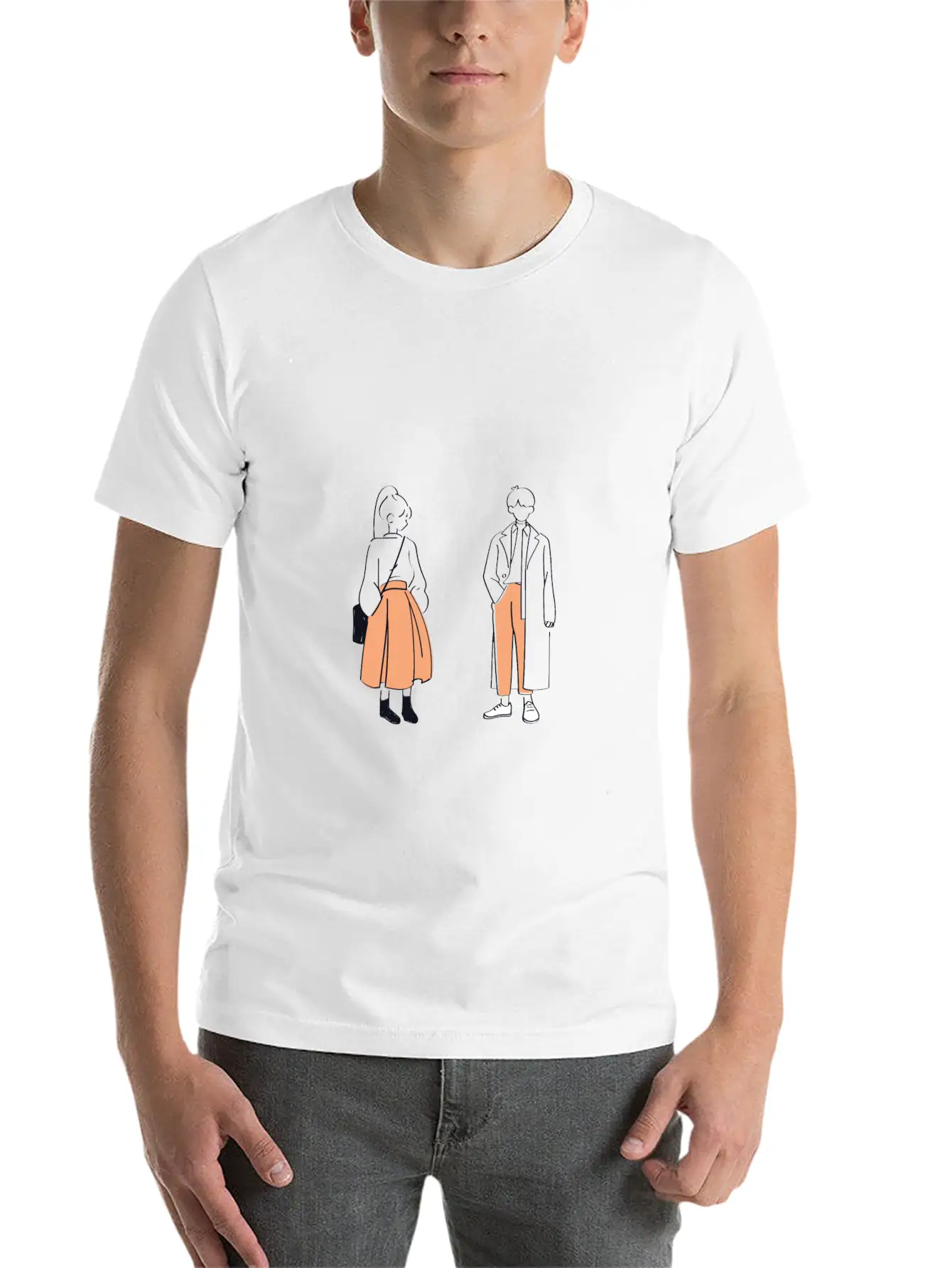 Gril And Boy Unisex Casual T-Shirt – Clean Design For Daily Comfort
