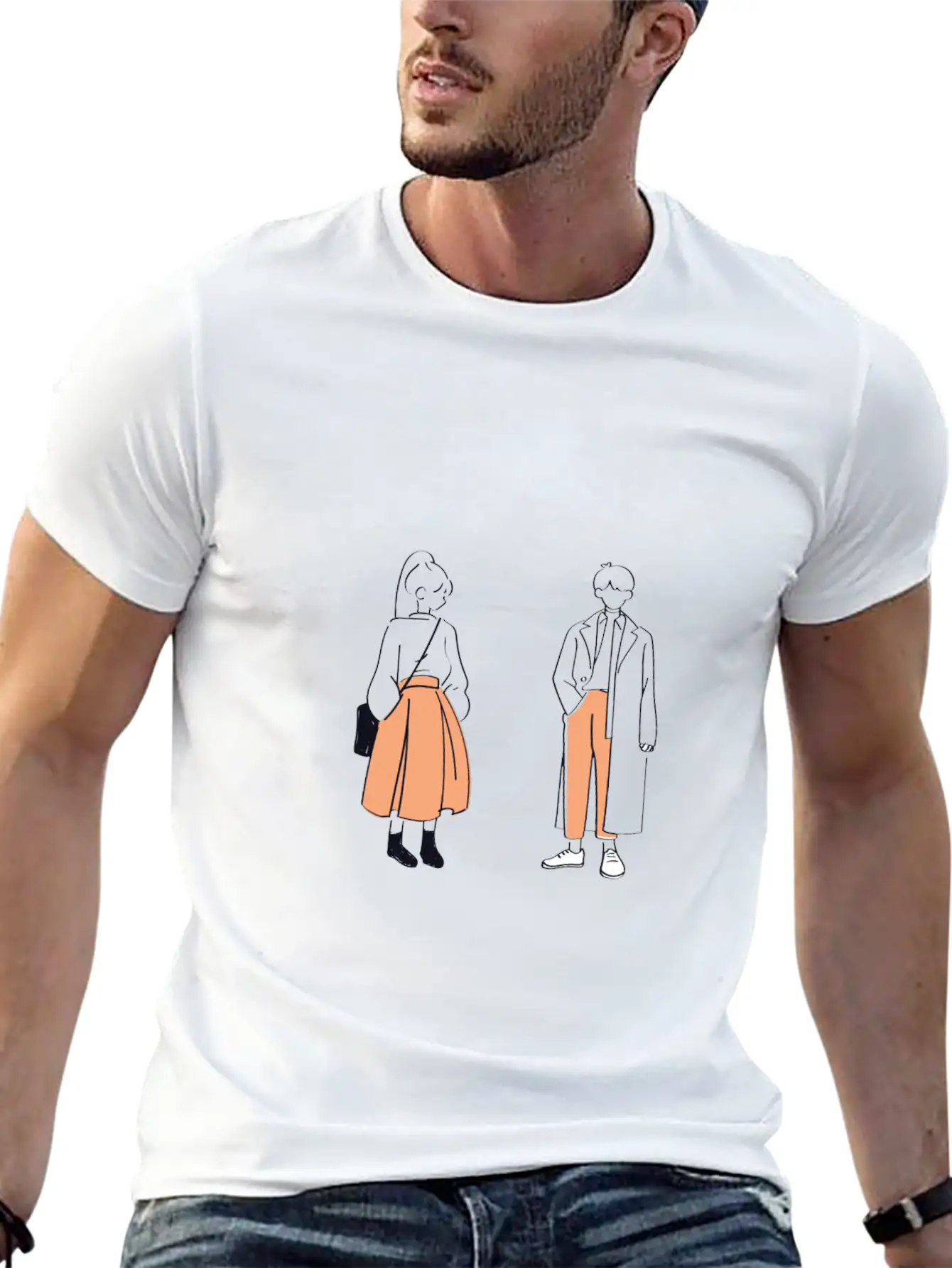 Gril And Boy Unisex Casual T-Shirt – Clean Design For Daily Comfort