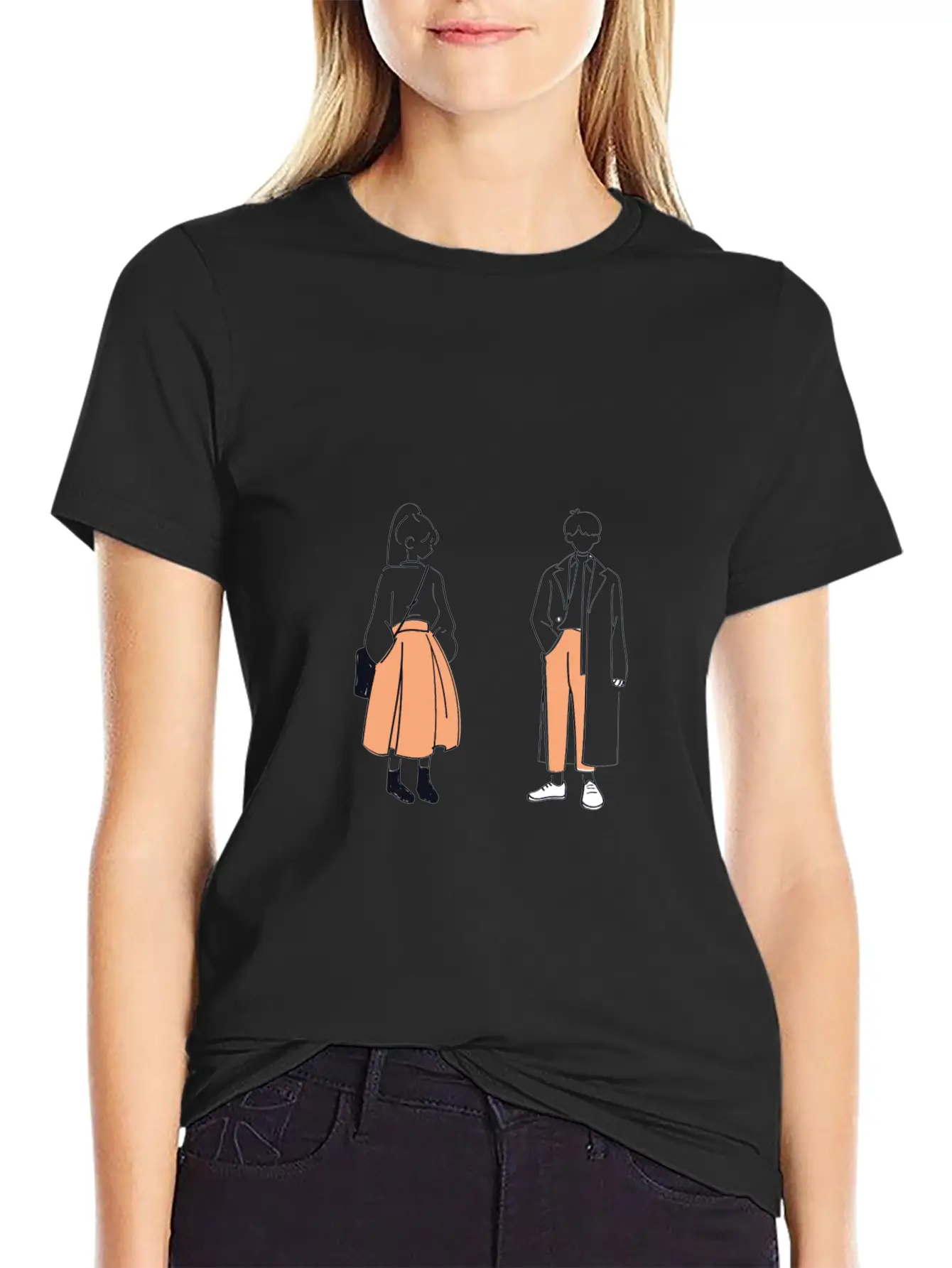 Gril And Boy Unisex Casual T-Shirt – Clean Design For Daily Comfort
