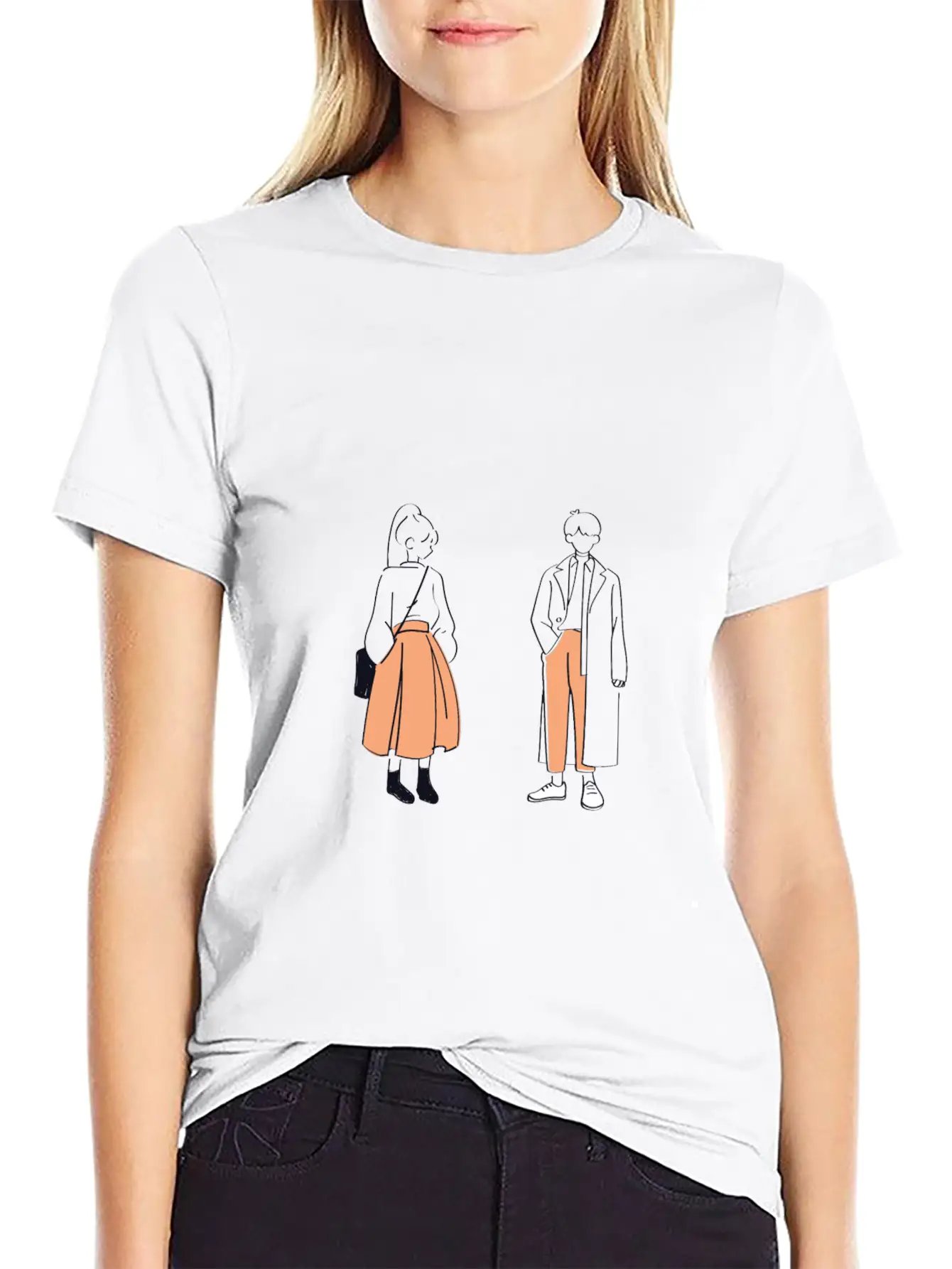 Gril And Boy Unisex Casual T-Shirt – Clean Design For Daily Comfort