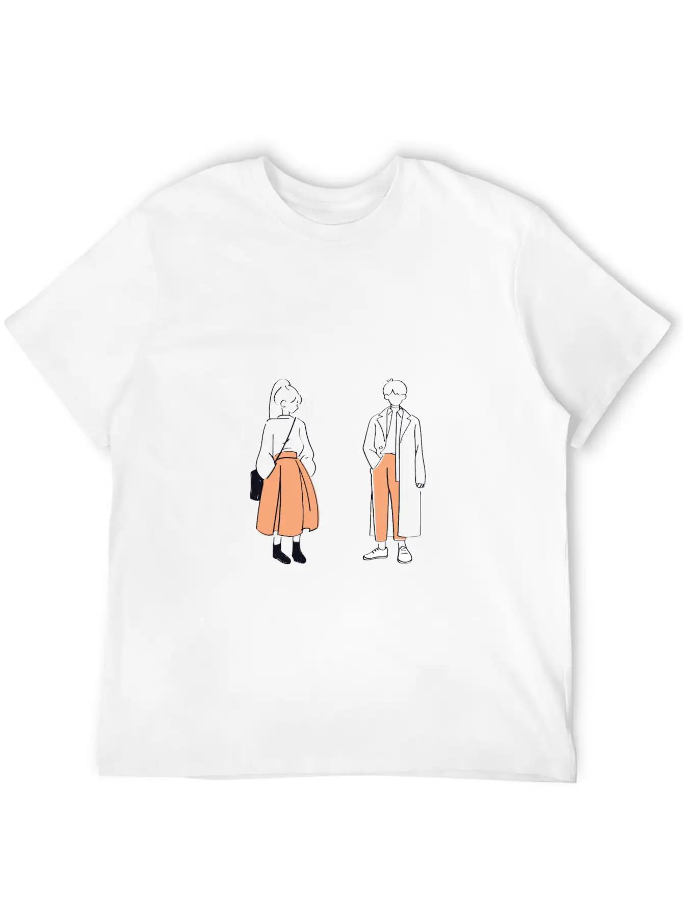 Gril And Boy Unisex Casual T-Shirt – Clean Design For Daily Comfort