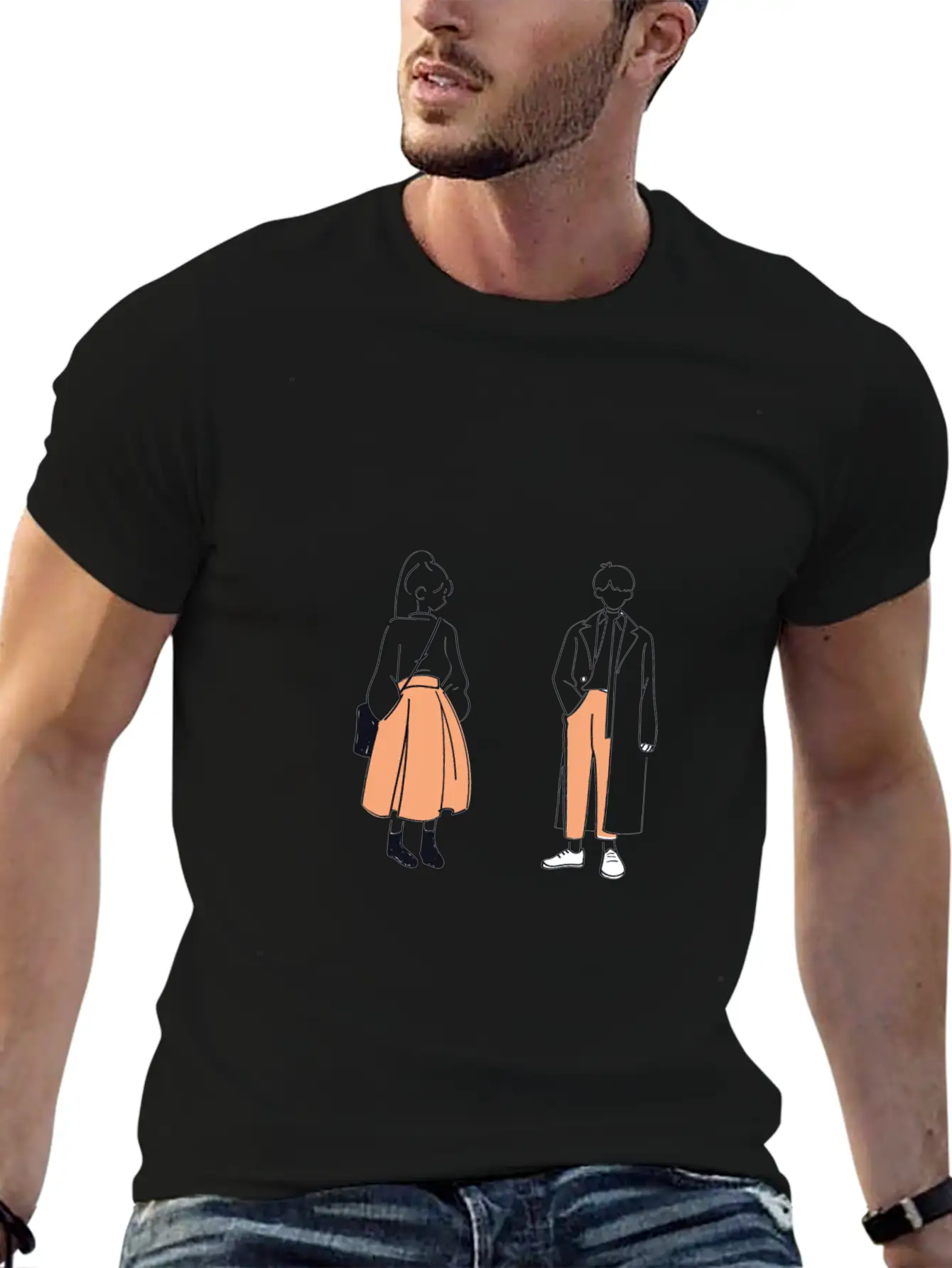 Gril And Boy Unisex Casual T-Shirt – Clean Design For Daily Comfort