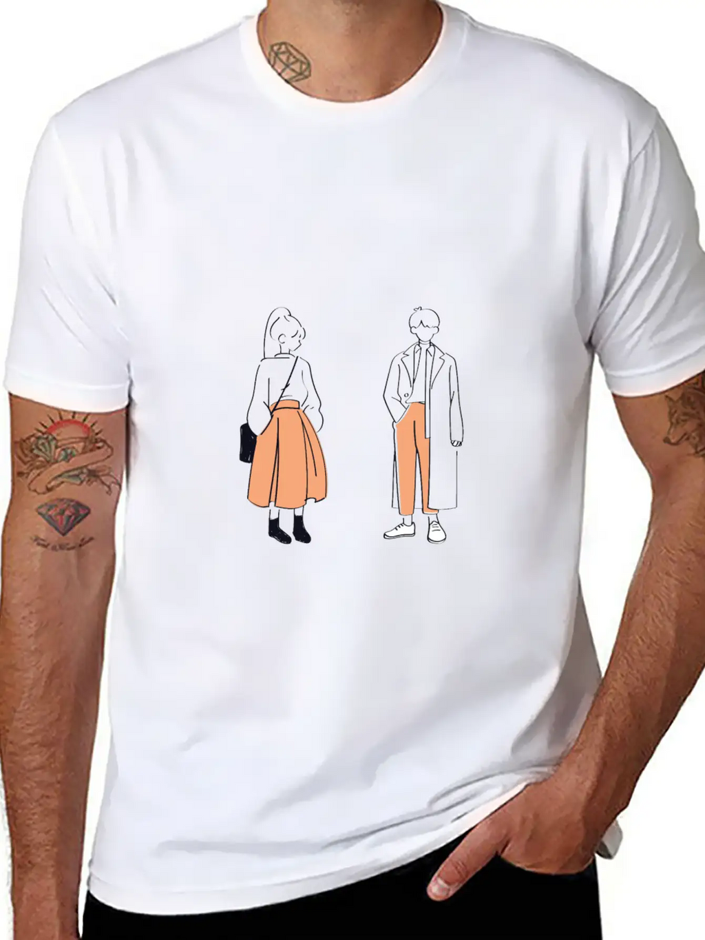 Gril And Boy Unisex Casual T-Shirt – Clean Design For Daily Comfort