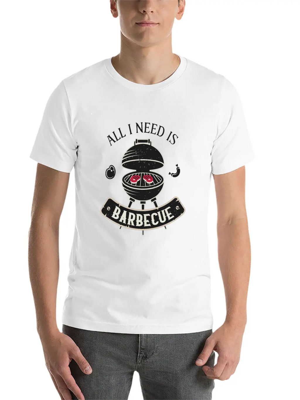 Grill BBQ Funny Saying Barbecue Lover Unisex Casual T-Shirt – Clean Design For Daily Comfort