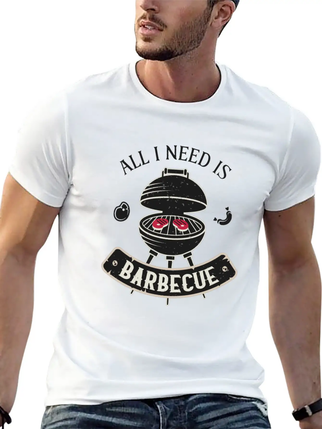Grill BBQ Funny Saying Barbecue Lover Unisex Casual T-Shirt – Clean Design For Daily Comfort
