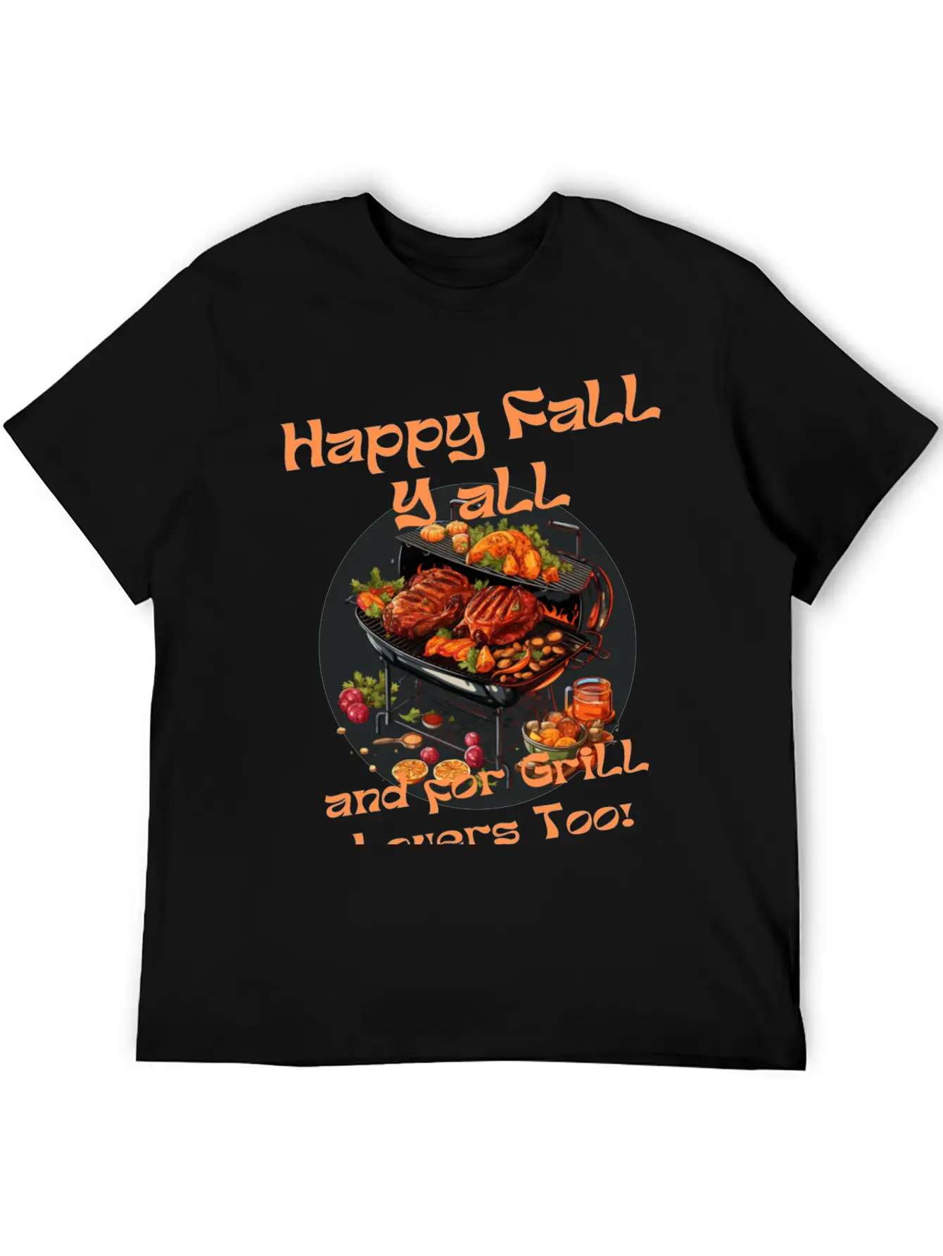 Grill Loves Pie In Autumn Happy Fall Ya All Breathable Soft Cotton T-Shirt – Timeless Casual Look