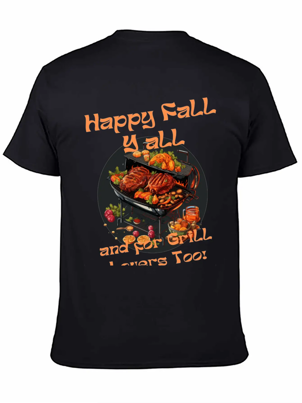 Grill Loves Pie In Autumn Happy Fall Ya All Breathable Soft Cotton T-Shirt – Timeless Casual Look