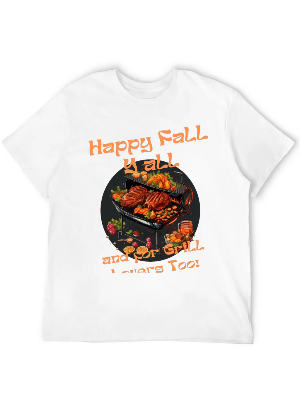 Grill Loves Pie In Autumn Happy Fall Ya All Breathable Soft Cotton T-Shirt – Timeless Casual Look