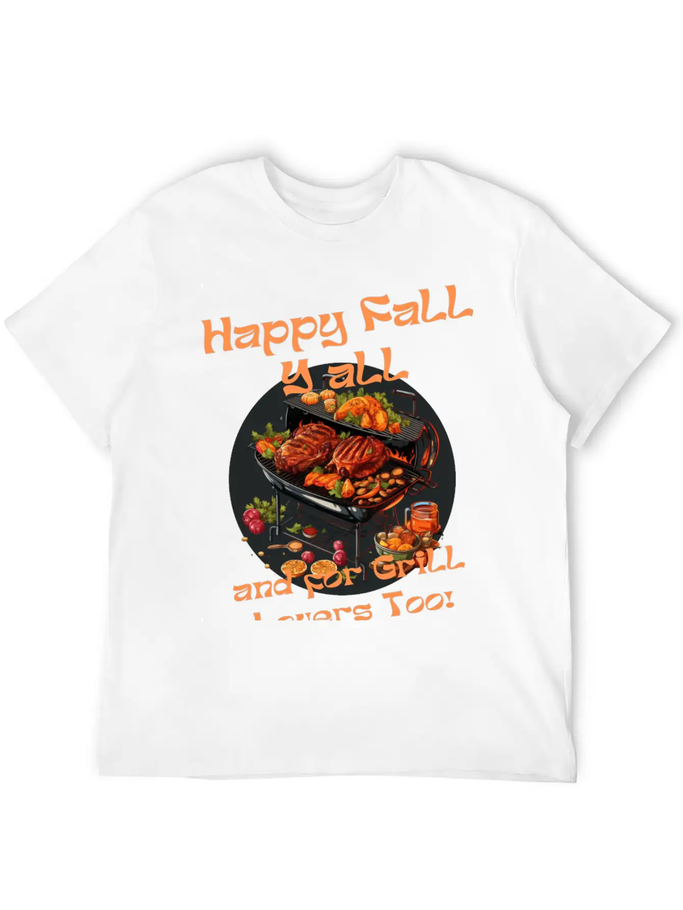 Grill Loves Pie In Autumn Happy Fall Ya All Breathable Soft Cotton T-Shirt – Timeless Casual Look