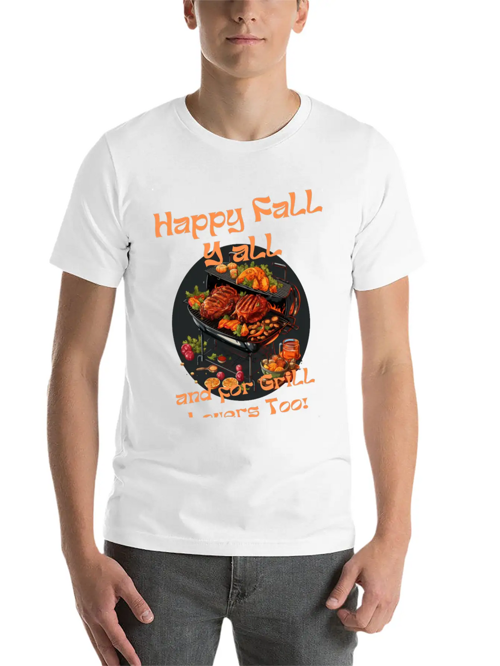 Grill Loves Pie In Autumn Happy Fall Ya All Breathable Soft Cotton T-Shirt – Timeless Casual Look