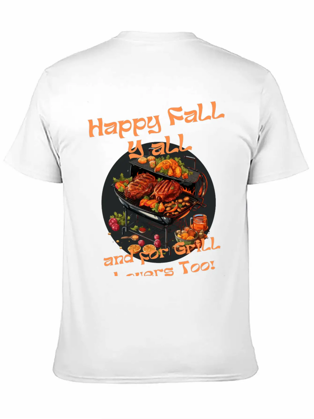 Grill Loves Pie In Autumn Happy Fall Ya All Breathable Soft Cotton T-Shirt – Timeless Casual Look