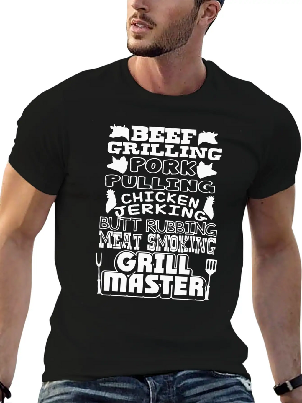 Grill Master - Beef Grilling Pork Pulling Breathable Soft Cotton T-Shirt – Timeless Casual Look
