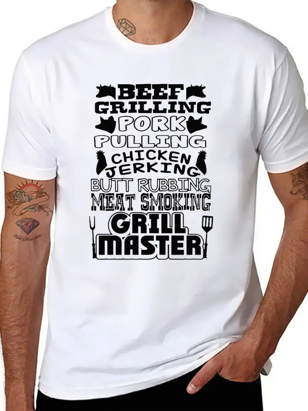 Grill Master - Beef Grilling Pork Pulling Breathable Soft Cotton T-Shirt – Timeless Casual Look