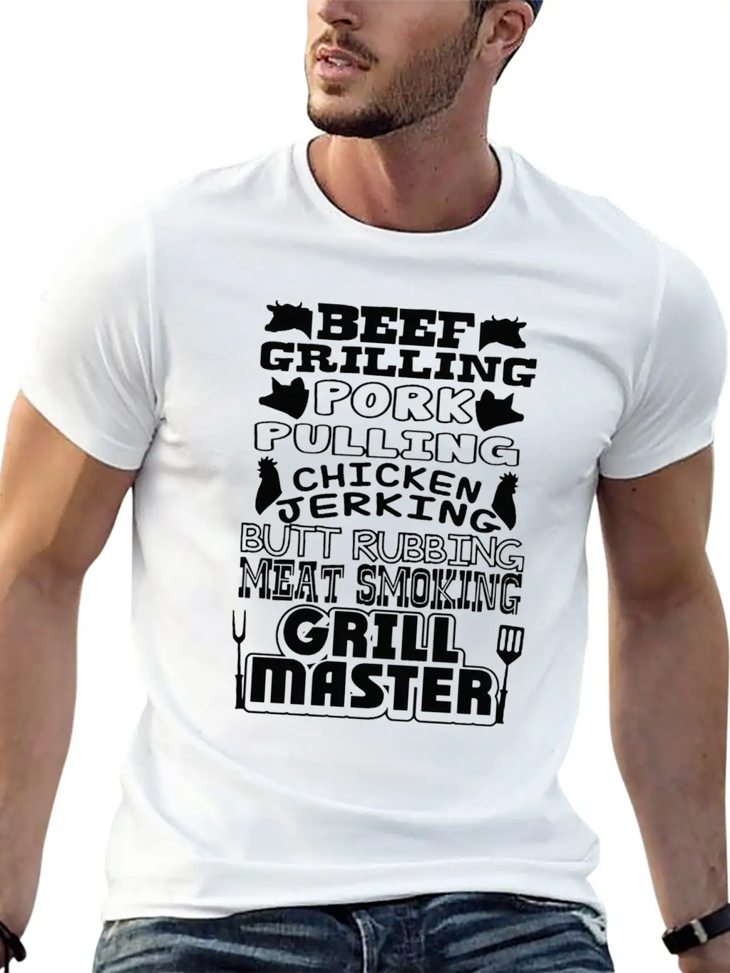 Grill Master - Beef Grilling Pork Pulling Breathable Soft Cotton T-Shirt – Timeless Casual Look