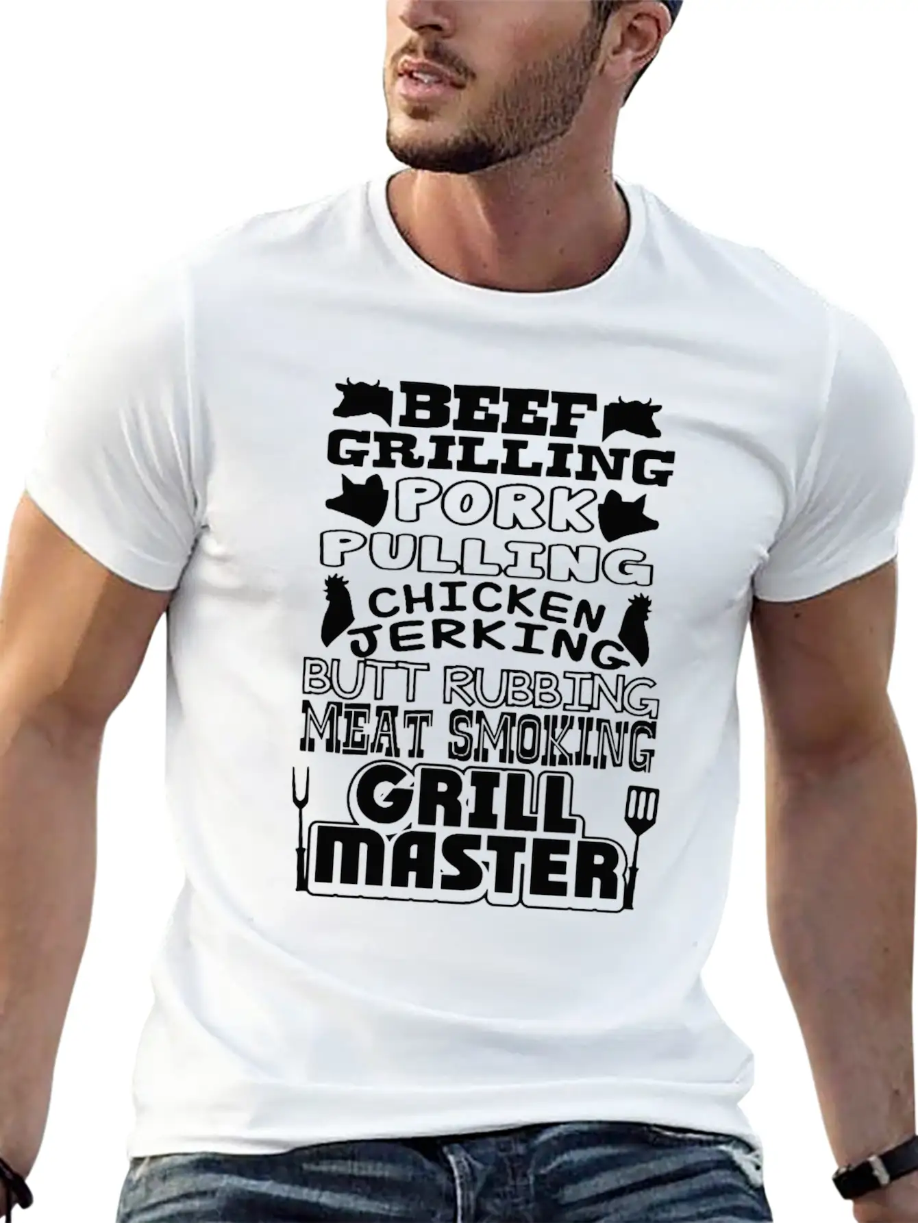 Grill Master - Beef Grilling Pork Pulling Breathable Soft Cotton T-Shirt – Timeless Casual Look