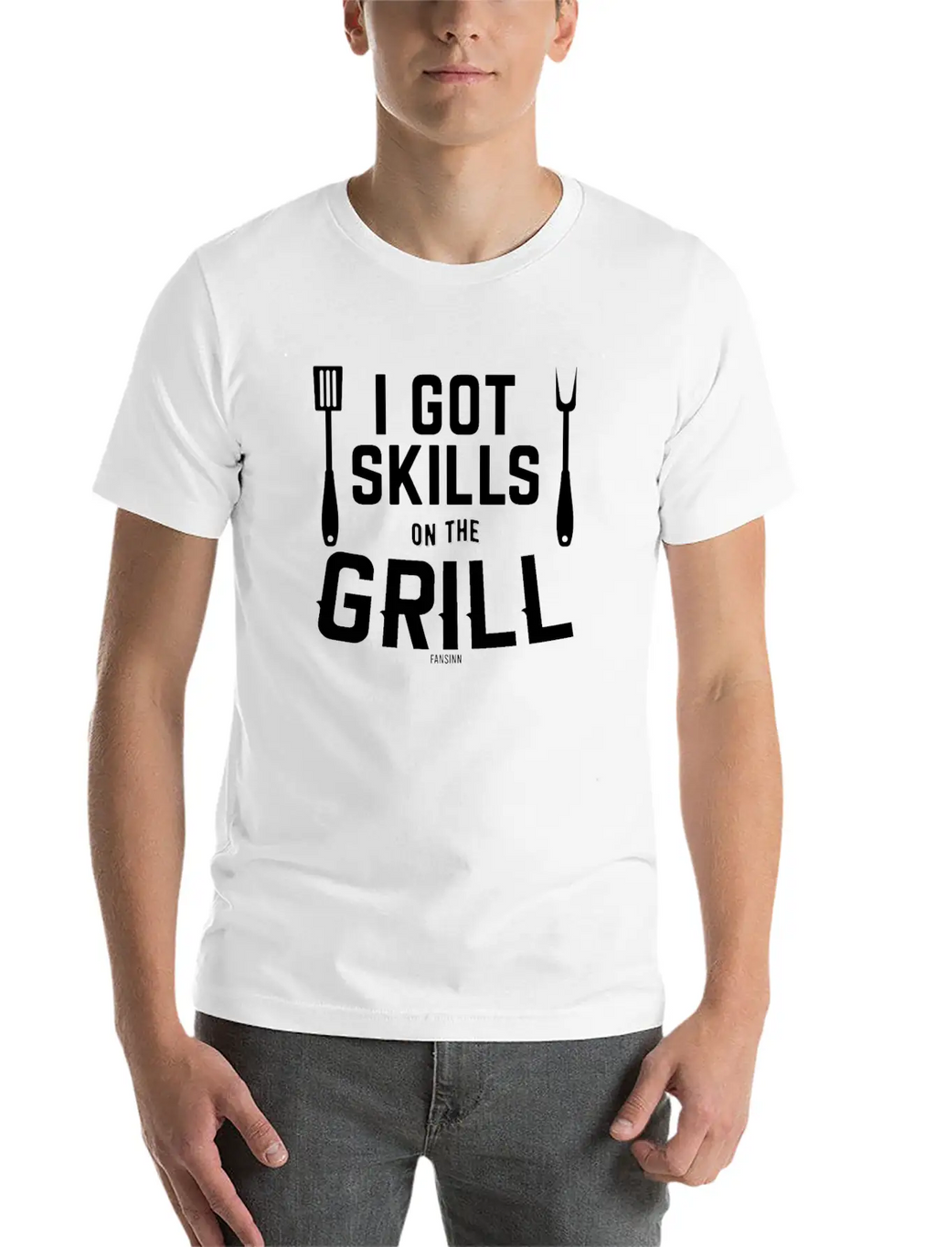 Grill Meat Sausage Fish Fry BBQ Unisex Short Sleeve Soft Cotton T-Shirt – Casual Everyday Wear