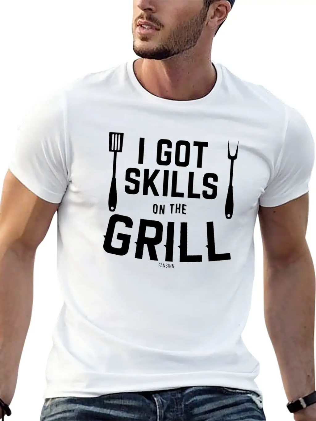 Grill Meat Sausage Fish Fry BBQ Unisex Short Sleeve Soft Cotton T-Shirt – Casual Everyday Wear
