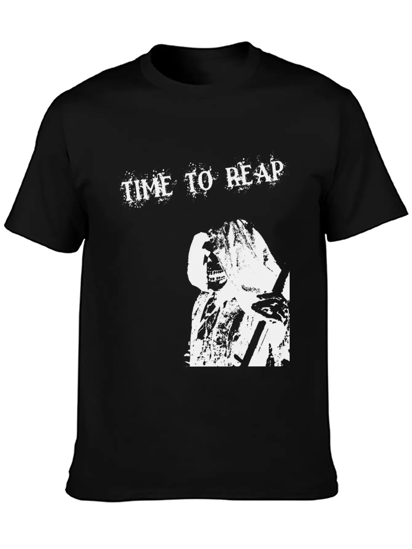 Grim Reaper – Skeleton With Scythe Breathable Graphic T-Shirt – Perfect For Casual Days