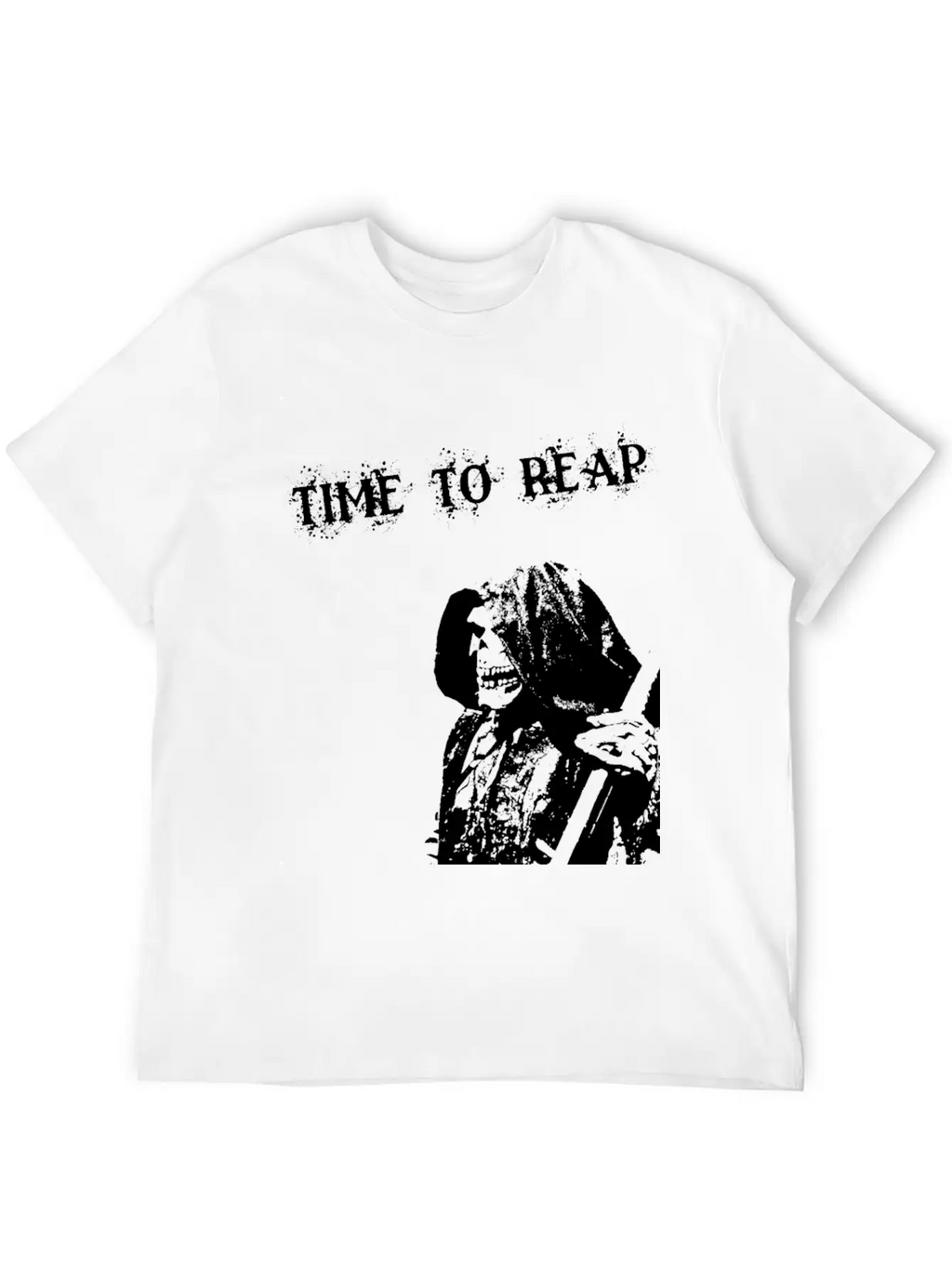 Grim Reaper – Skeleton With Scythe Breathable Graphic T-Shirt – Perfect For Casual Days