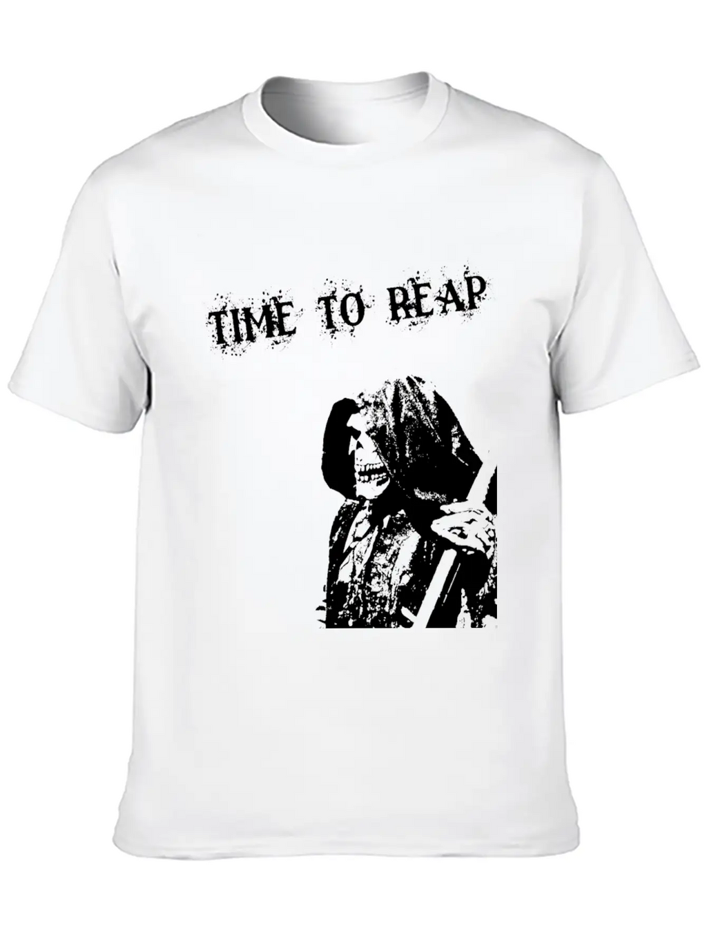 Grim Reaper – Skeleton With Scythe Breathable Graphic T-Shirt – Perfect For Casual Days