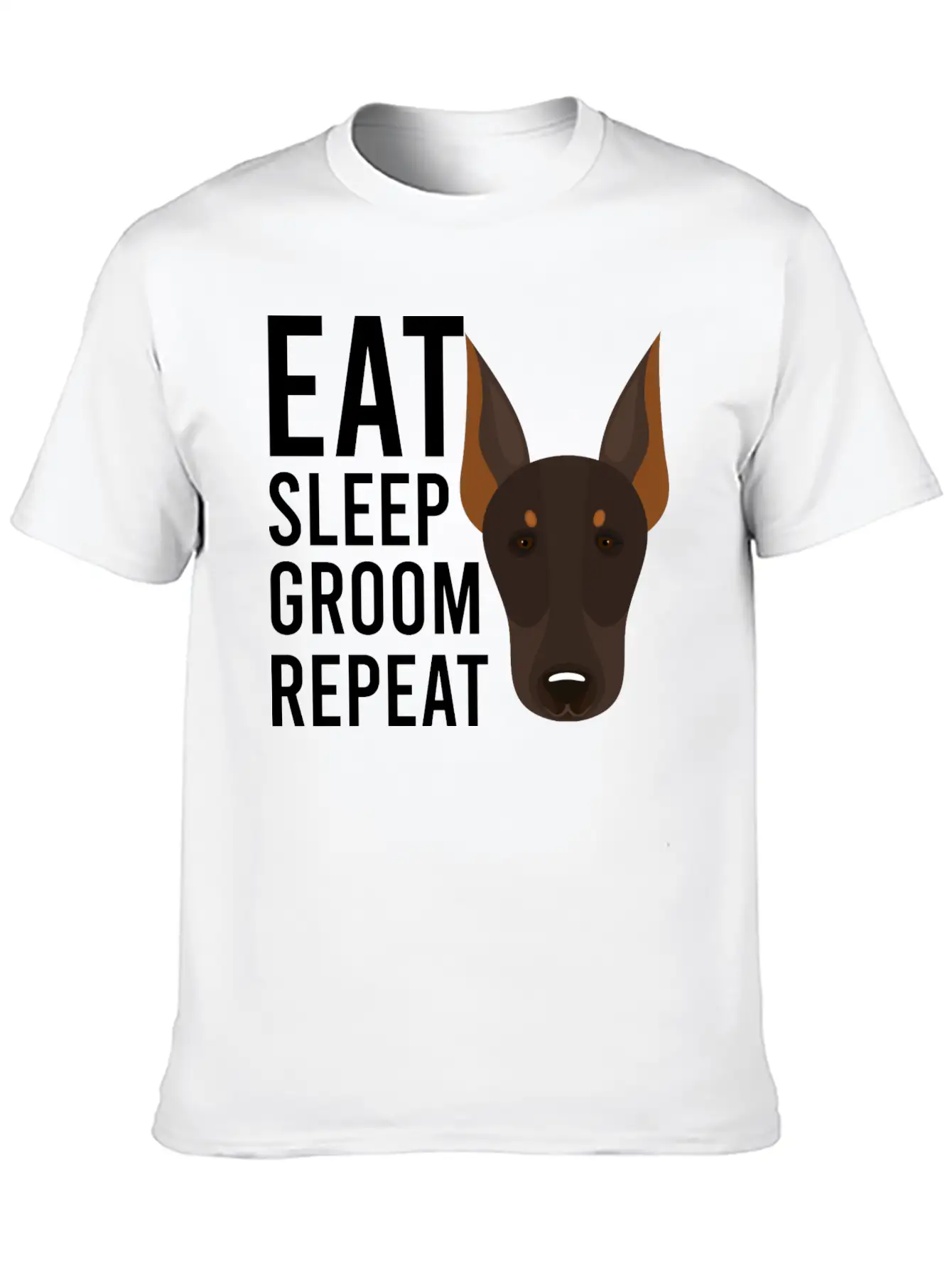 Groom 1 Dog Grooming Eat Sleep Groom Repeat Unisex Casual T-Shirt – Clean Design For Daily Comfort
