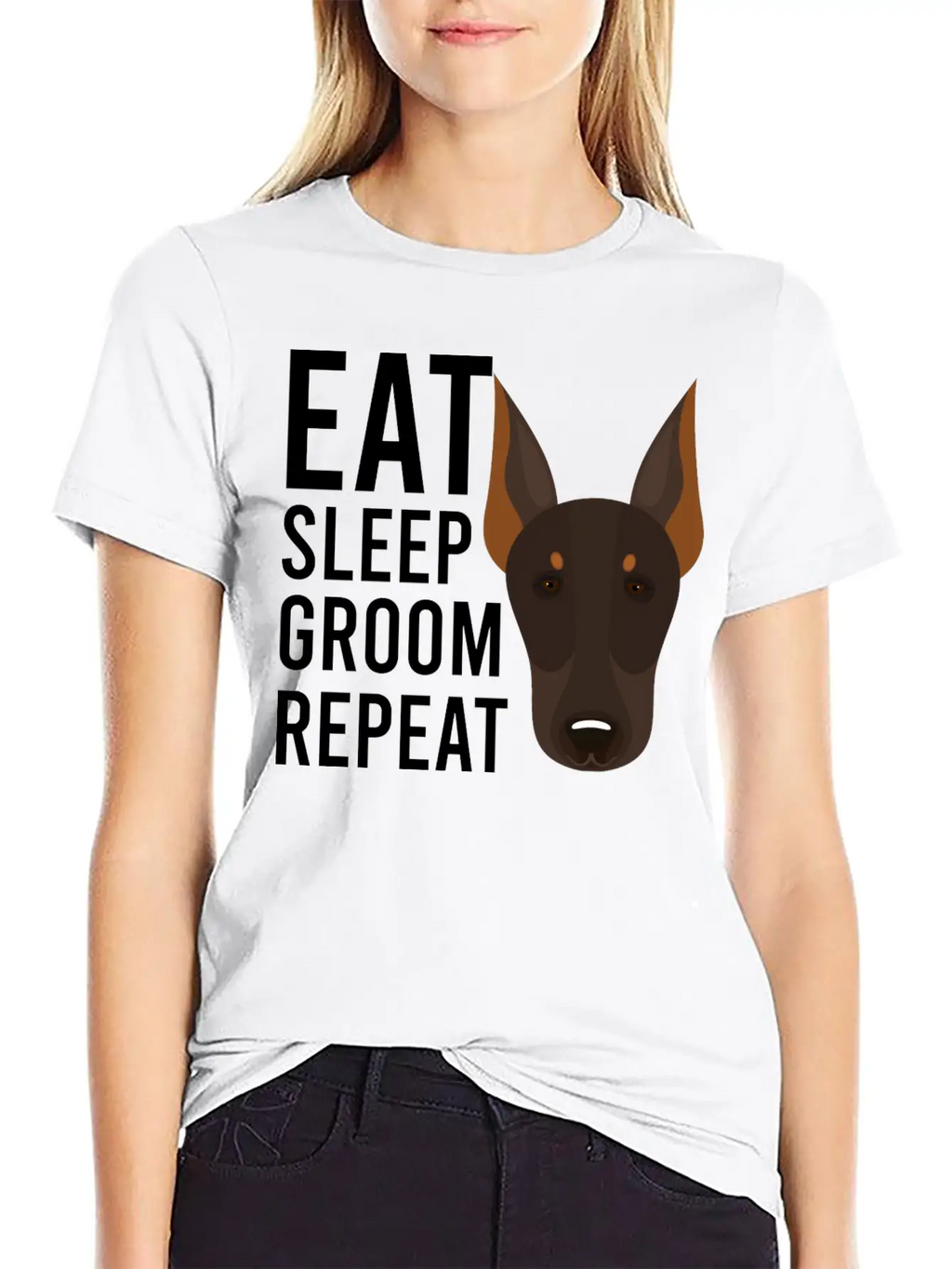 Groom 1 Dog Grooming Eat Sleep Groom Repeat Unisex Casual T-Shirt – Clean Design For Daily Comfort
