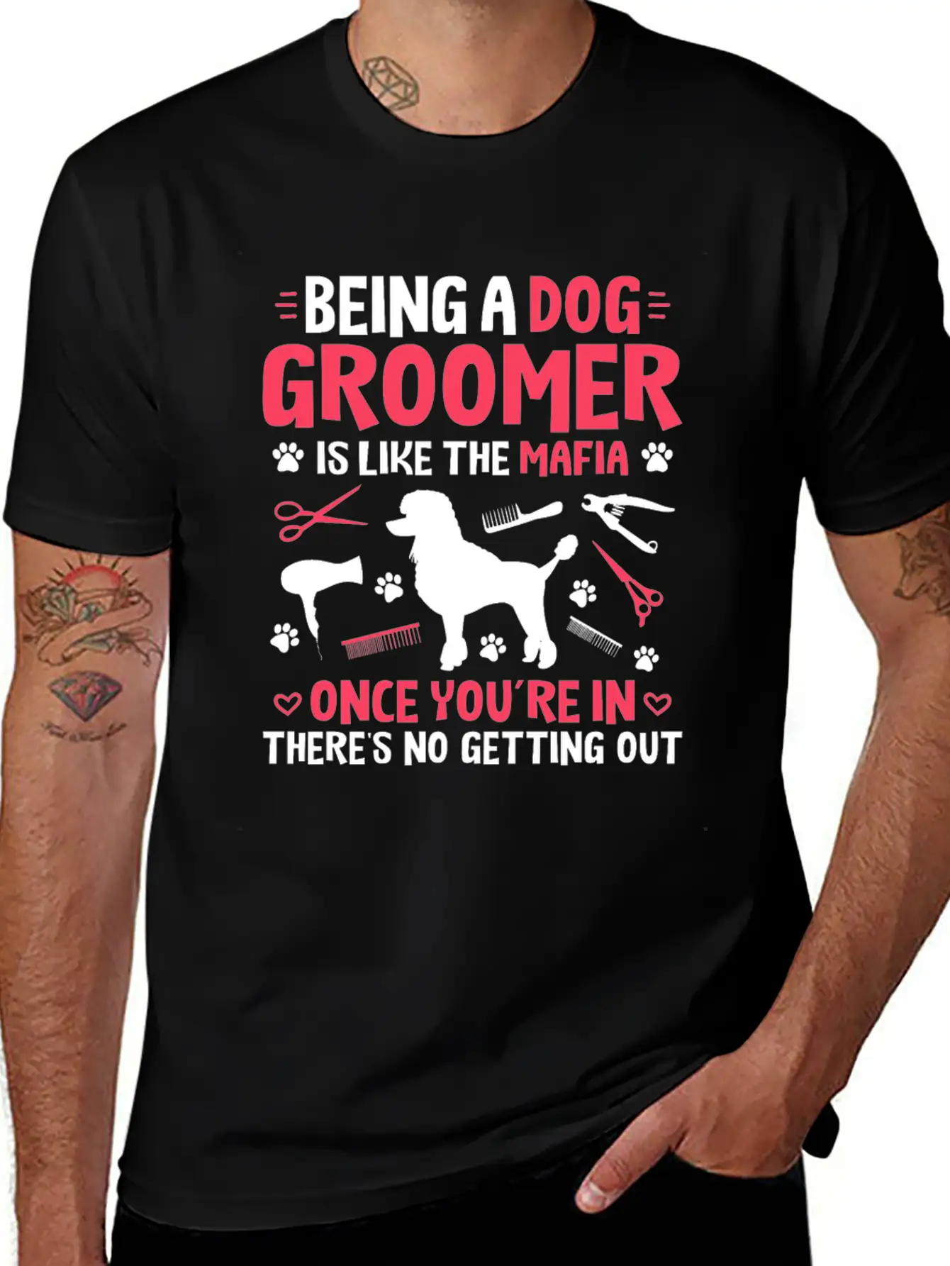 Groomer Dog Groomer Dog Grooming Unisex Casual T-Shirt – Clean Design For Daily Comfort