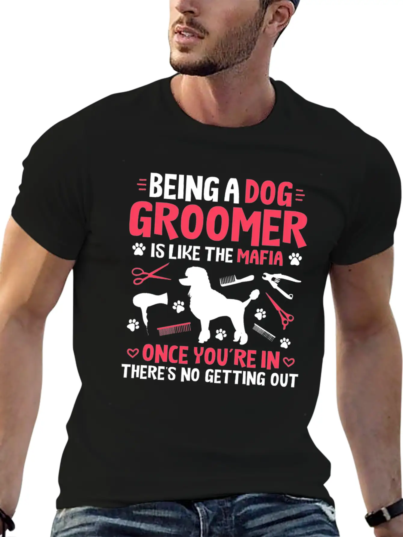 Groomer Dog Groomer Dog Grooming Unisex Casual T-Shirt – Clean Design For Daily Comfort