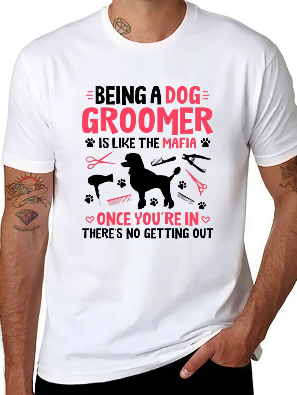 Groomer Dog Groomer Dog Grooming Unisex Casual T-Shirt – Clean Design For Daily Comfort