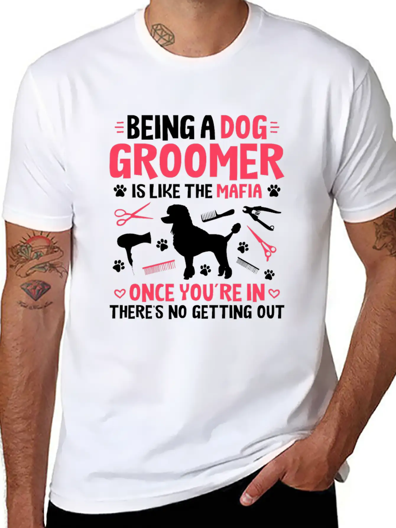 Groomer Dog Groomer Dog Grooming Unisex Casual T-Shirt – Clean Design For Daily Comfort