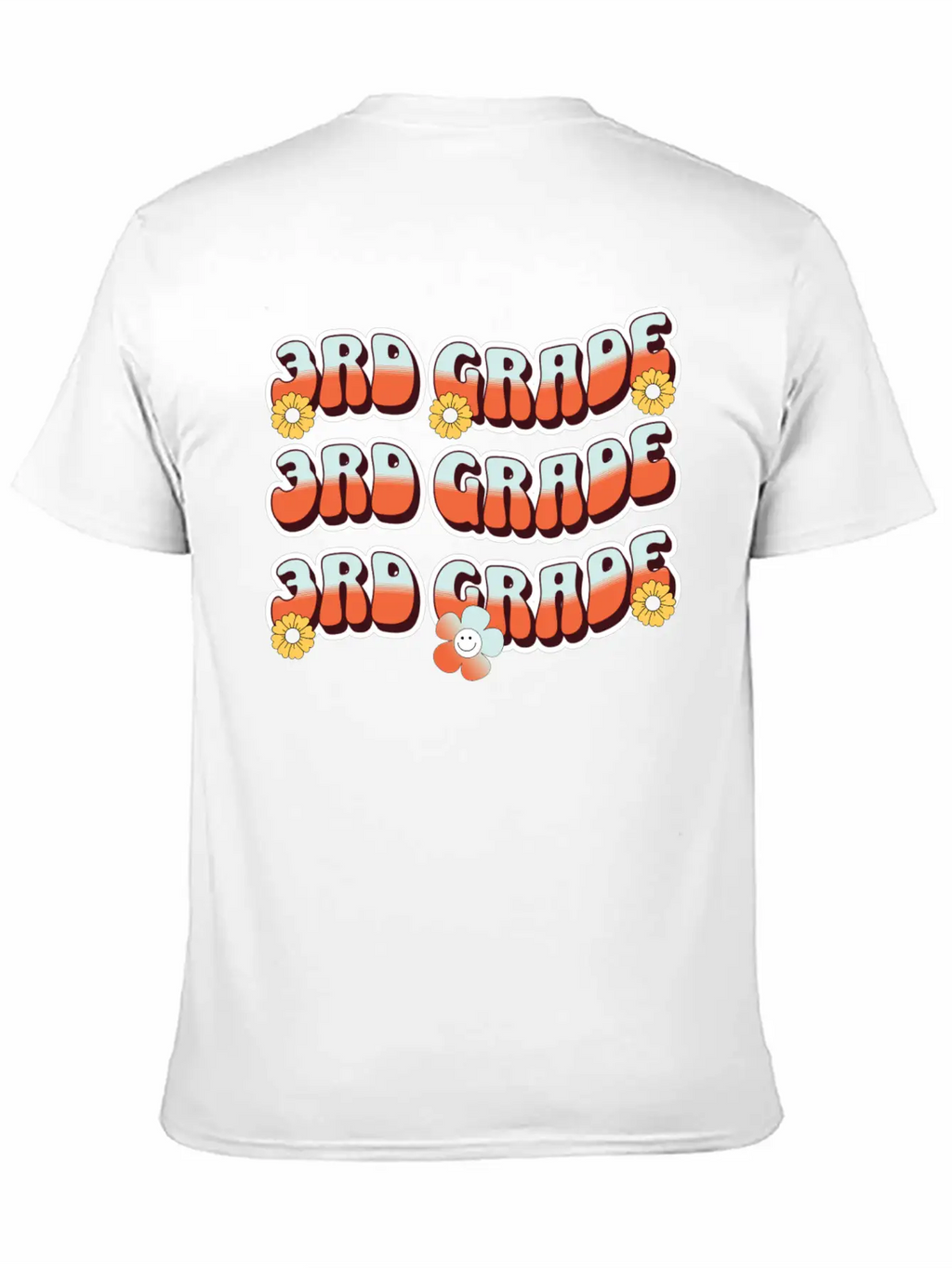 Groovy Back To School 3rd Grade,first Day Of 3rd Casual Graphic T-Shirt – Simple And Comfortable Daily Wear