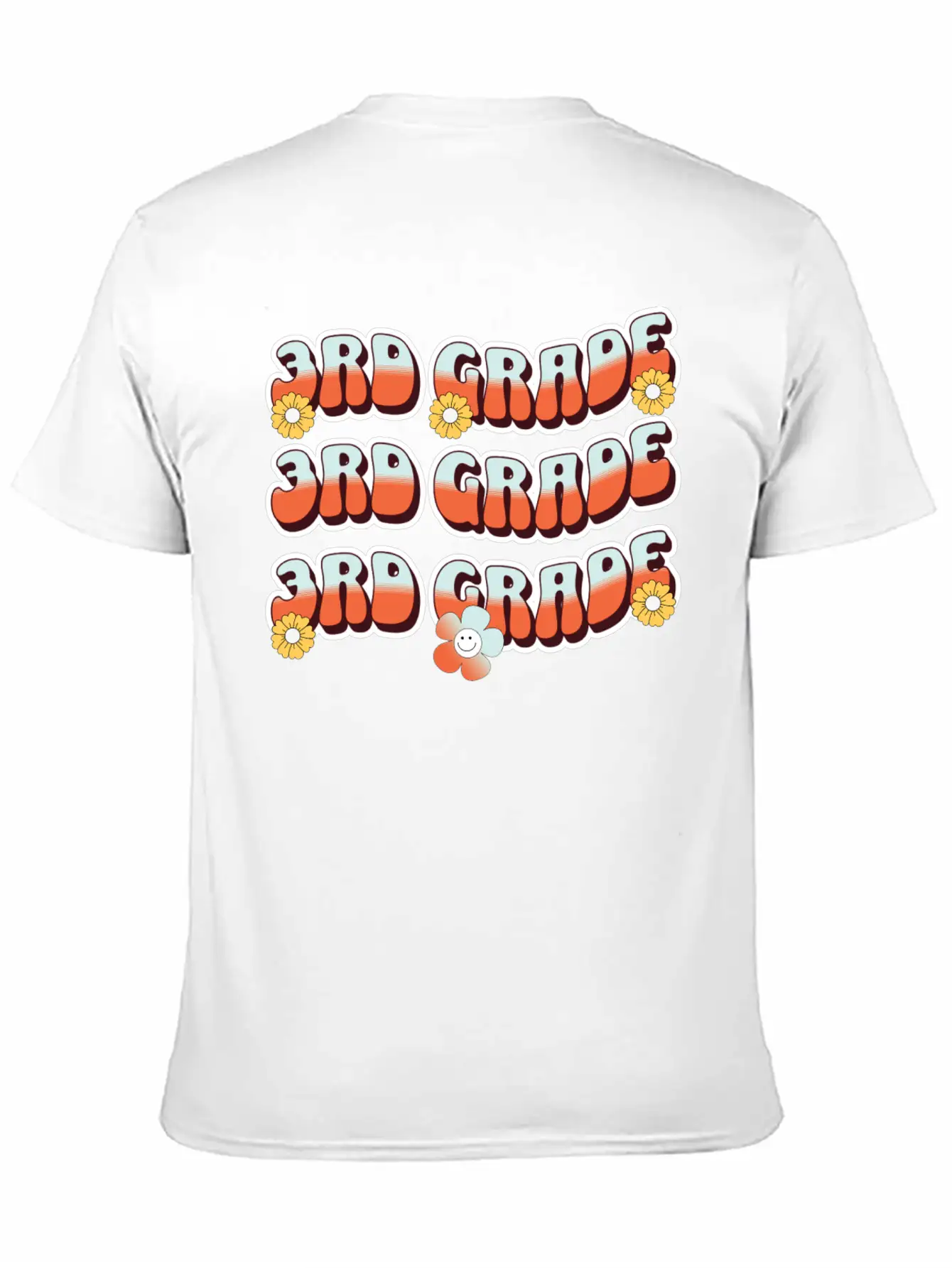 Groovy Back To School 3rd Grade,first Day Of 3rd Casual Graphic T-Shirt – Simple And Comfortable Daily Wear